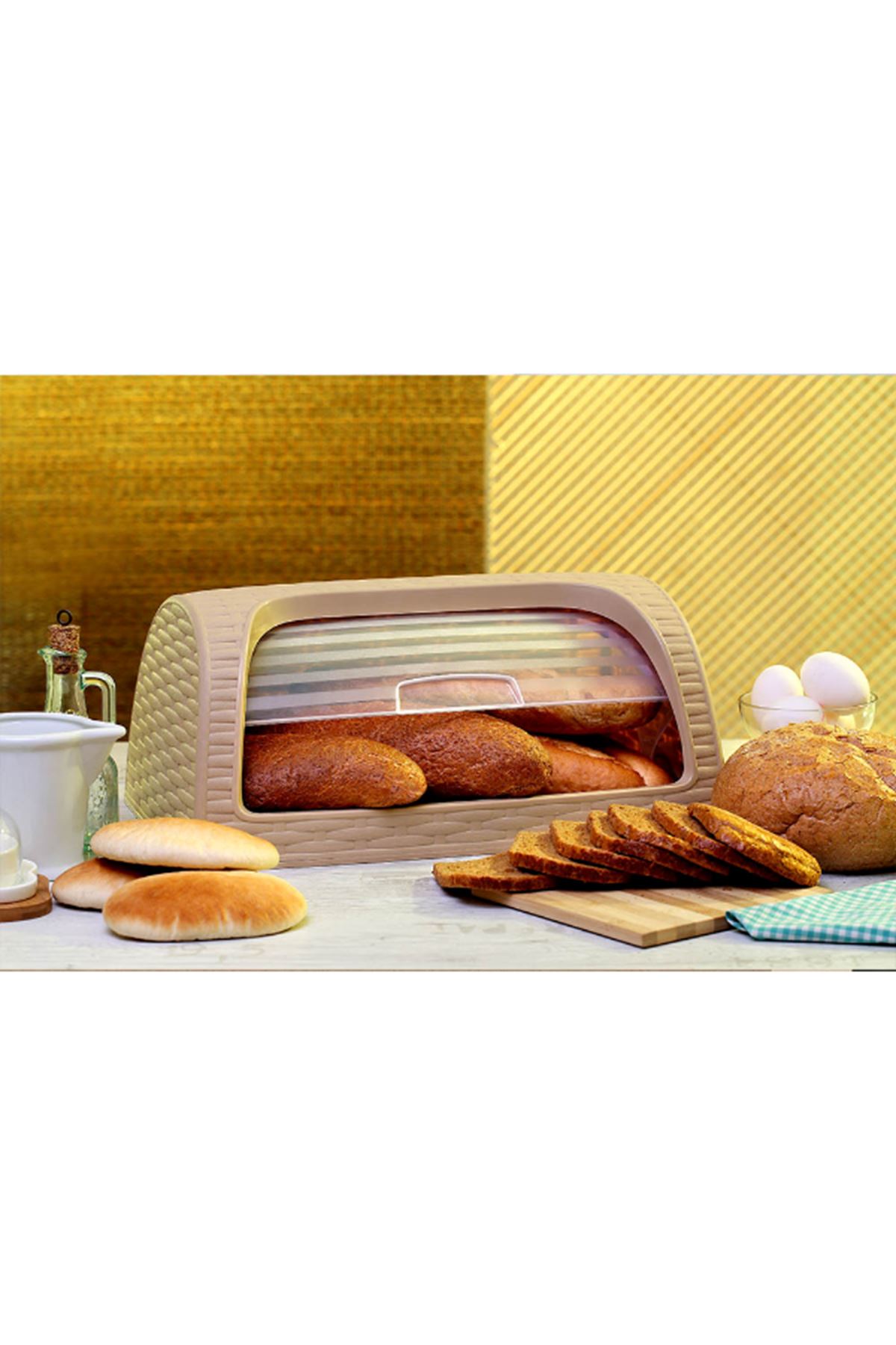Hasır Desenli Ekmek Saklama Kutusu