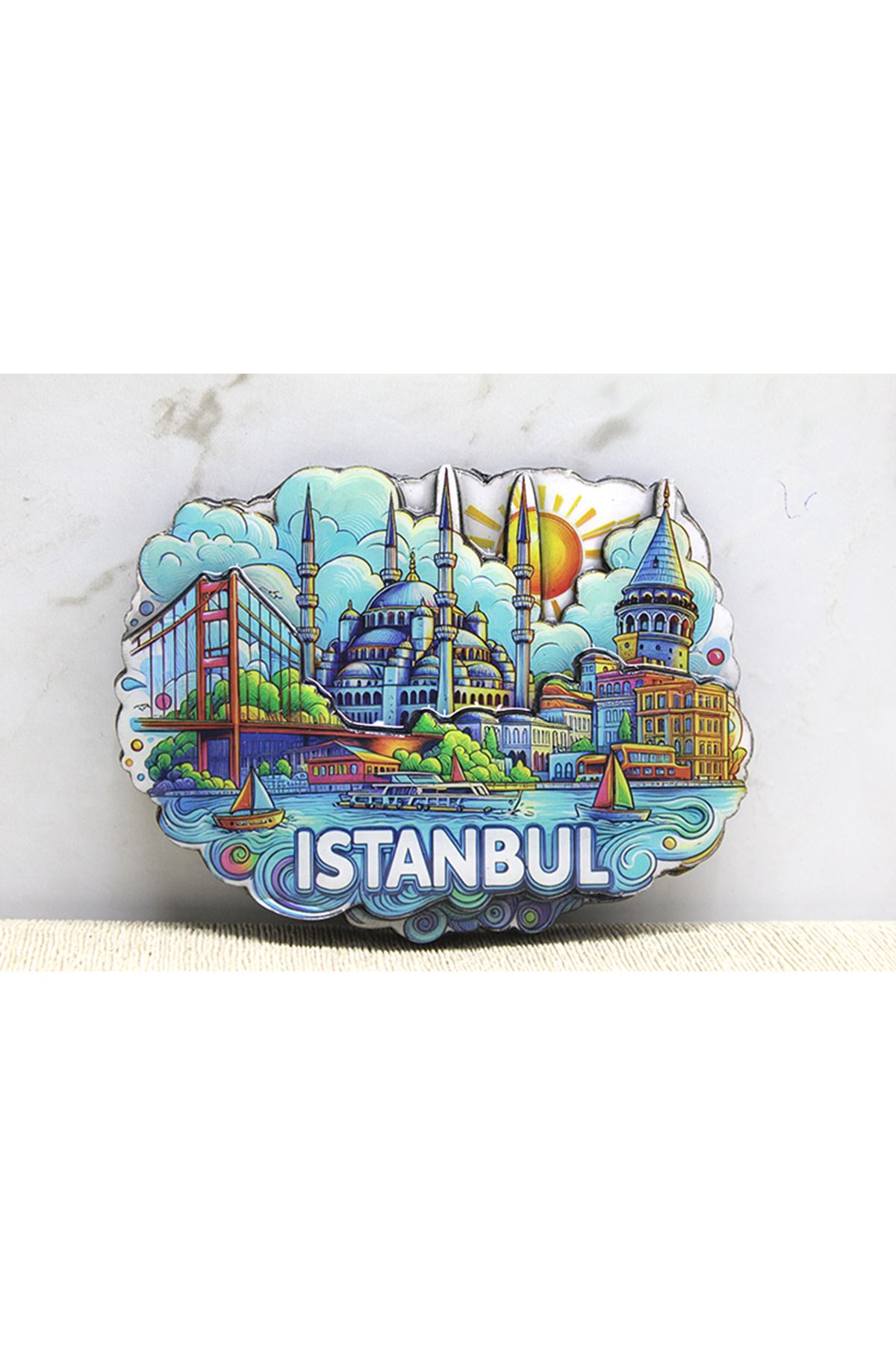 Ahşap İstanbul Temalı Magnet - Model 11