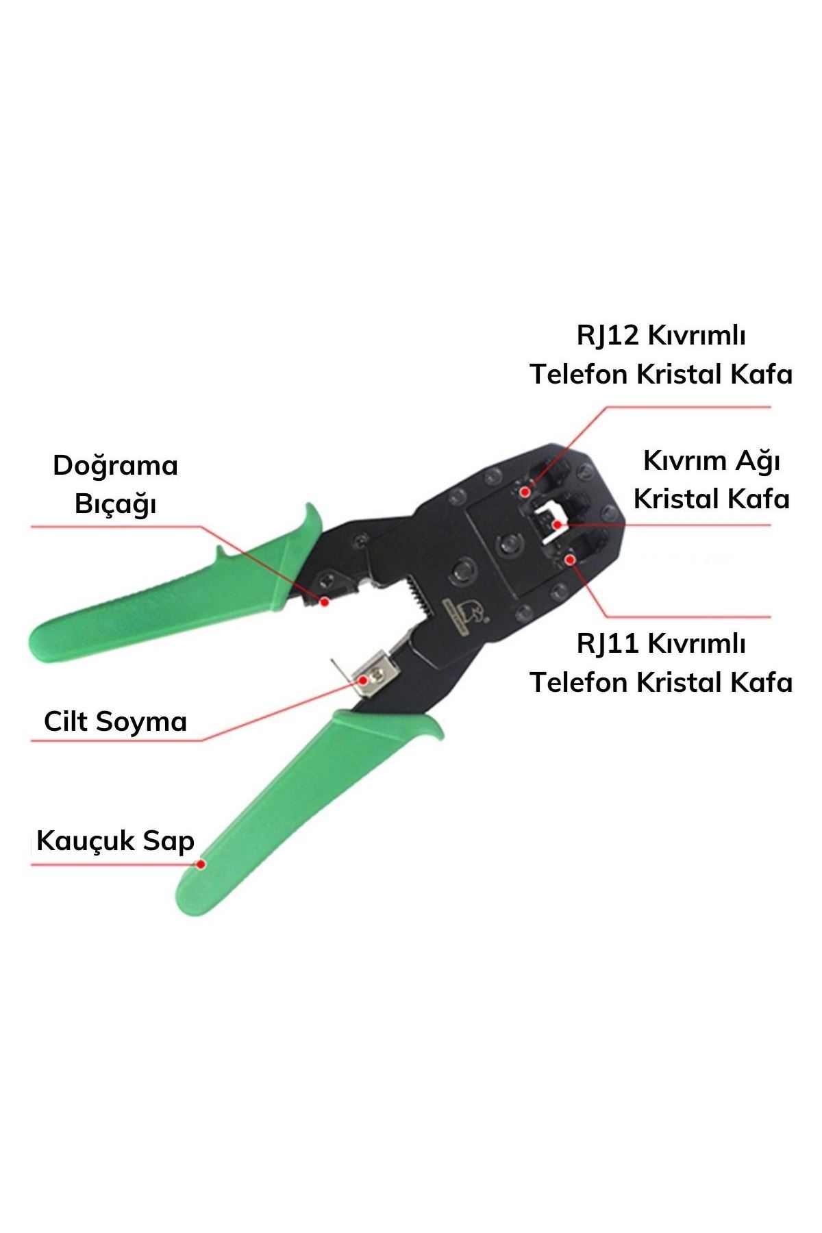 TBL Dekor® 3ü 1 Arada Modüler Kablo Sıkma,Soyma ve Kesme Pensesi