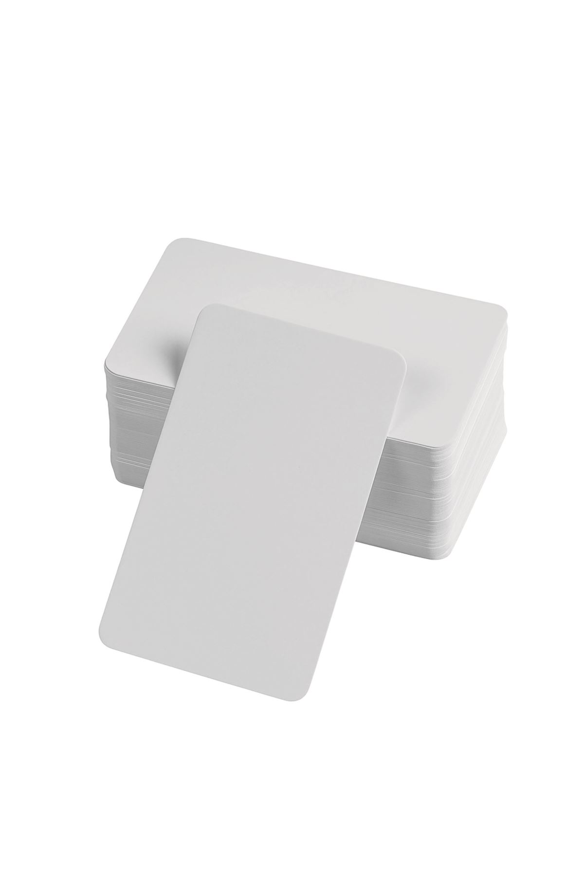 Boş Kelime Kartları 5x8 cm - 50 Adet Oval Kenarlı | Tabu &amp; Not Kartları - Beyaz