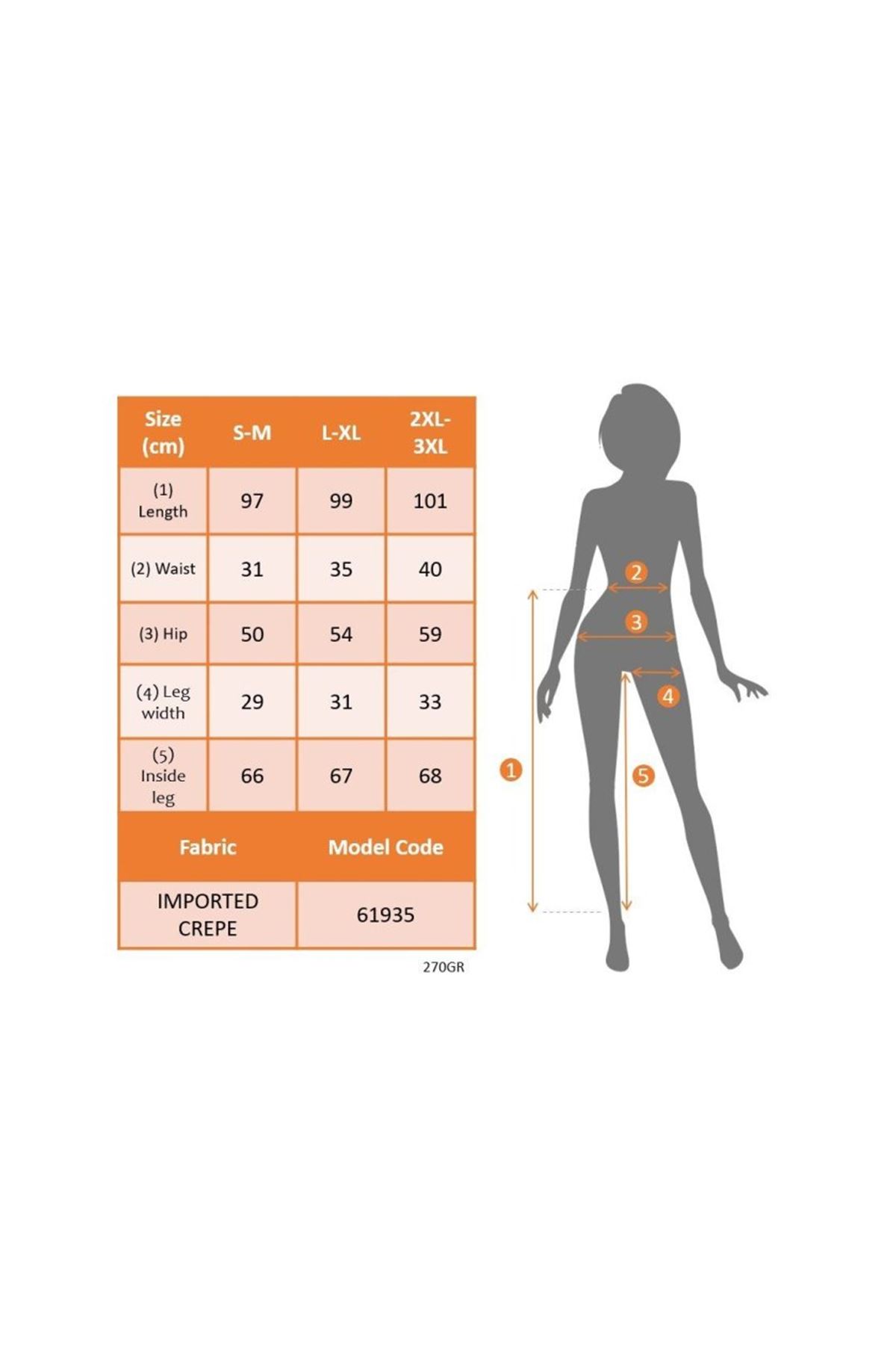 Kadın Yüksek Bel önden Taşlı Ve Tokalı Ithal Krep Pantolon