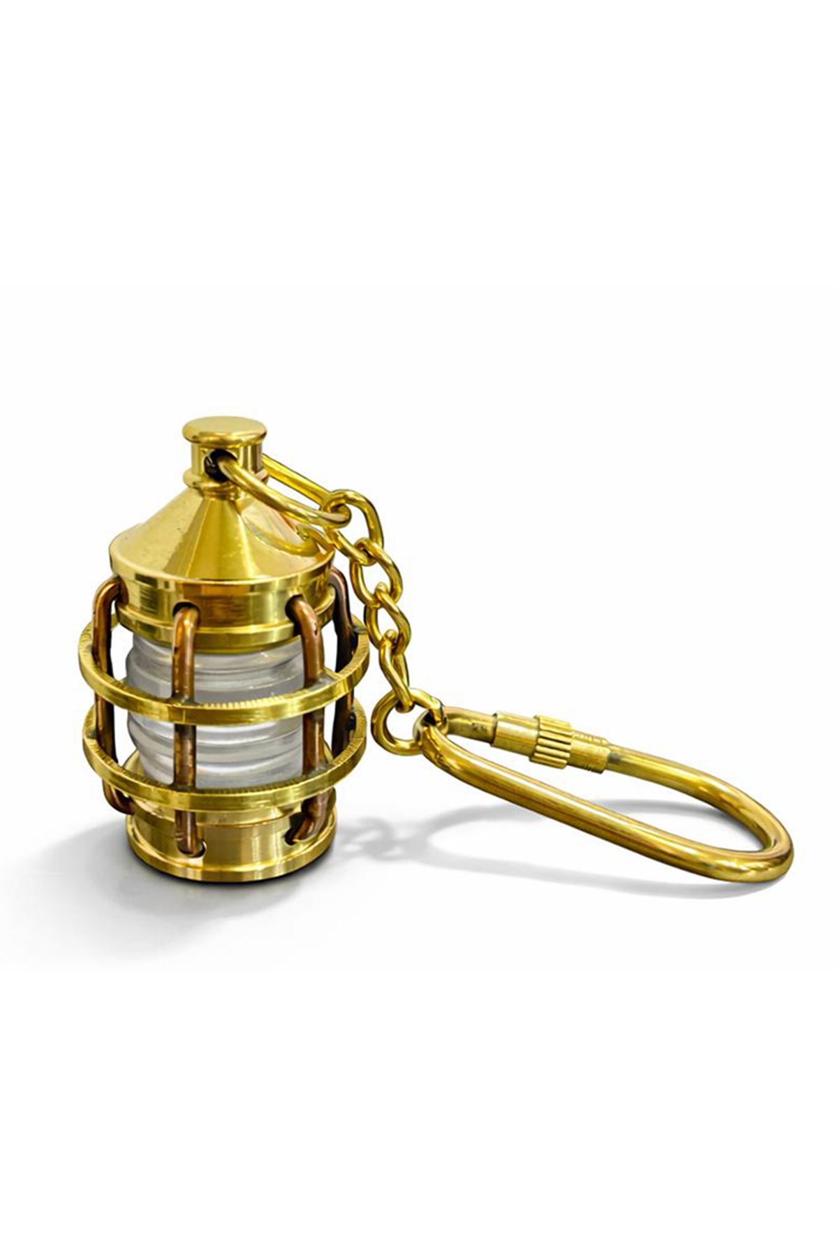 Pirinç Gemi Feneri Tasarımlı Anahtarlık