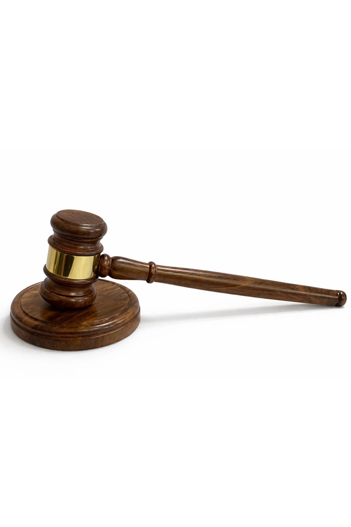 Pirinç İşlemeli Ahşap Hakim Tokmağı