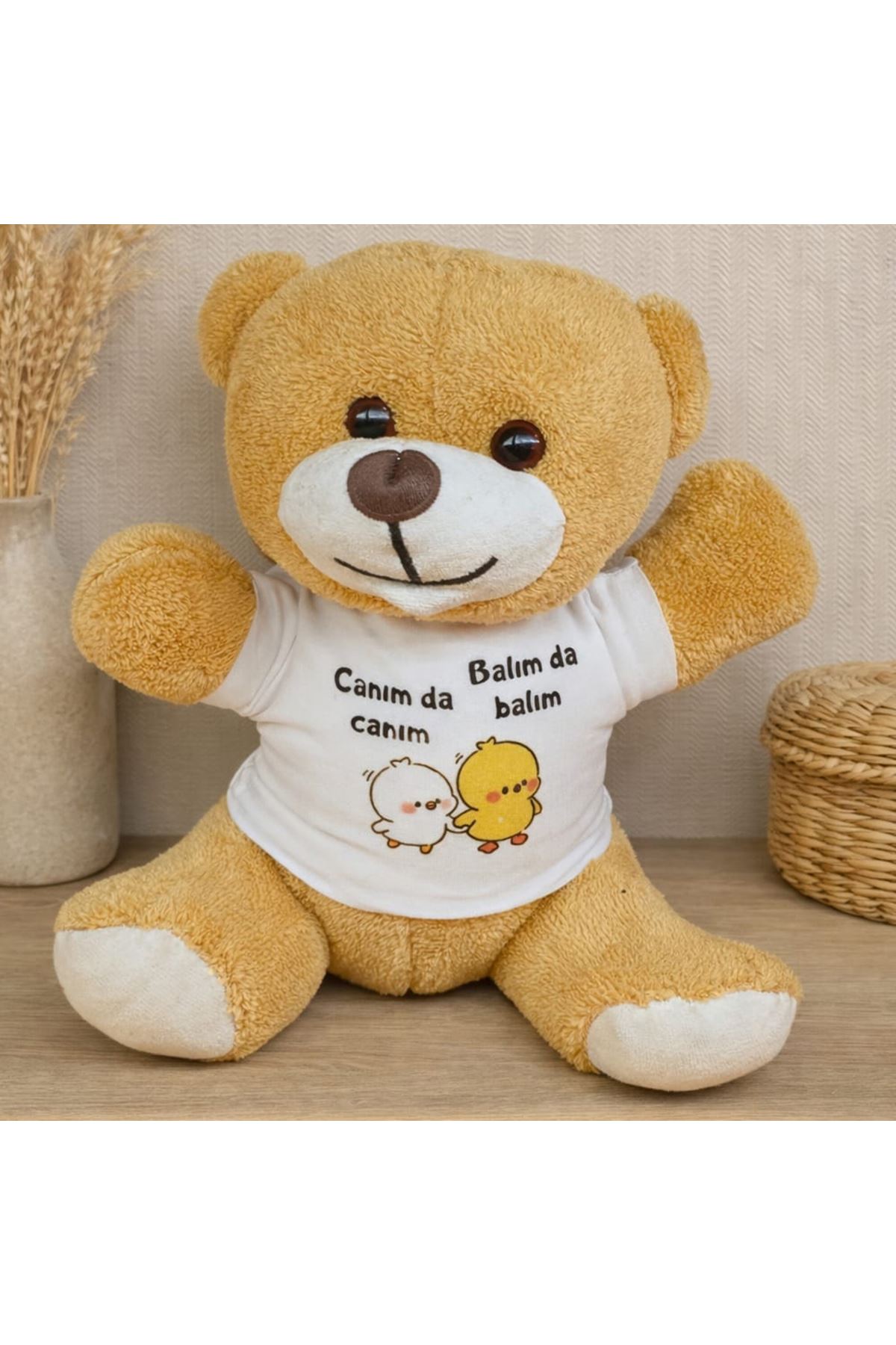 Canım da Canım Balım da Balım Tişörtlü Peluş Ayıcık