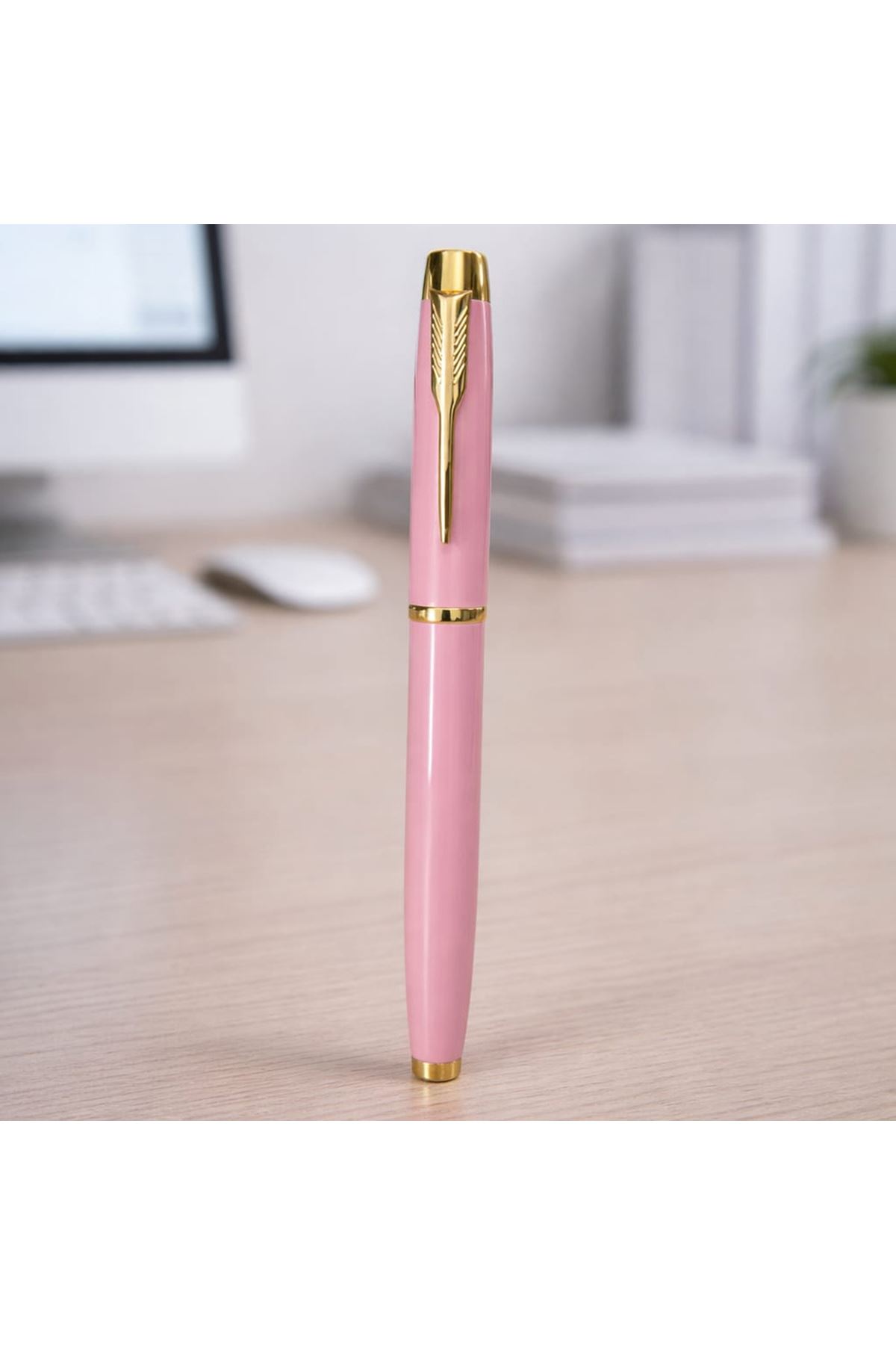 Premium Pembe Metal Roller Kalem