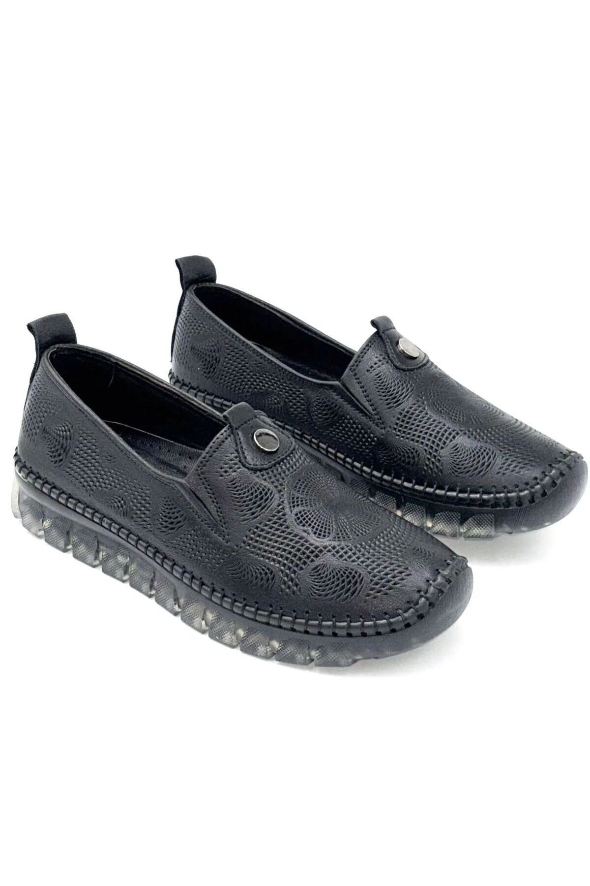 Rinna Siyah Deri Spor Ayakkabı