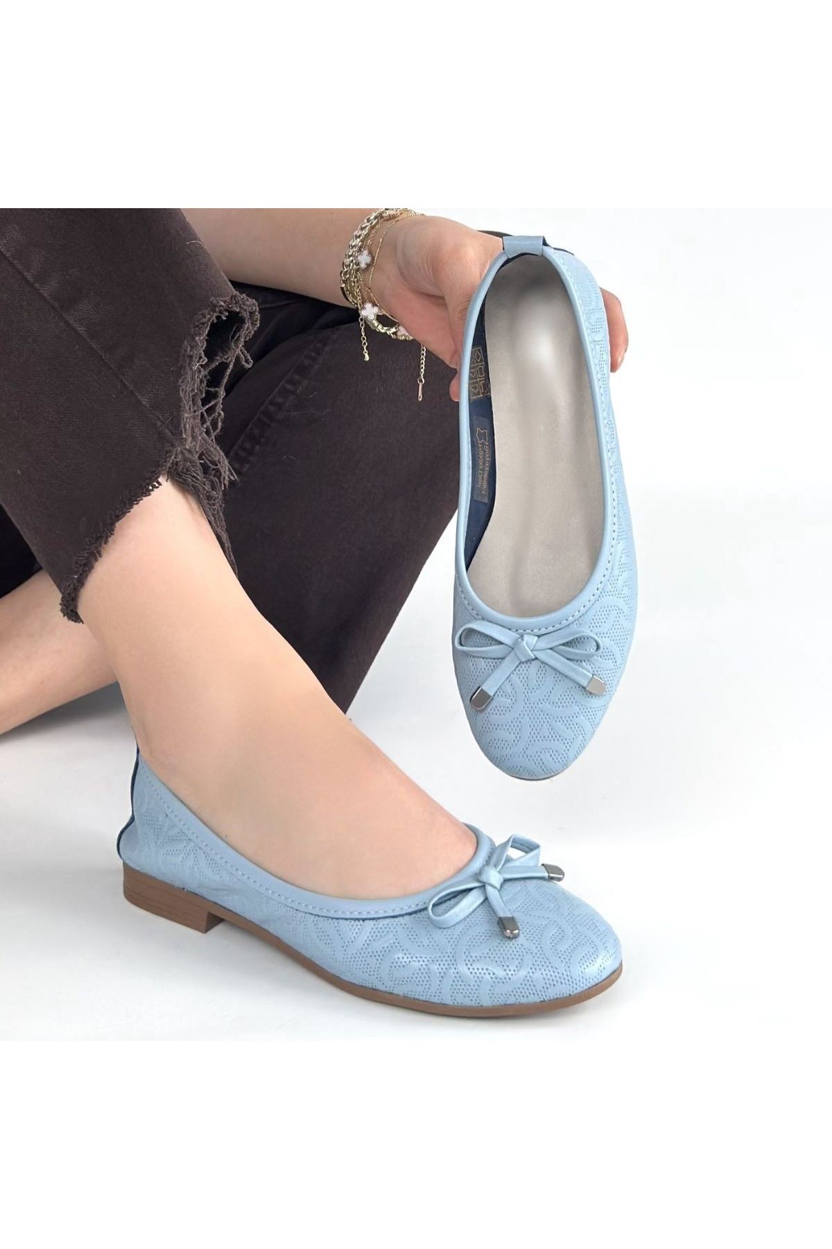 Jnues Mavi Deri Babet Ayakkabı