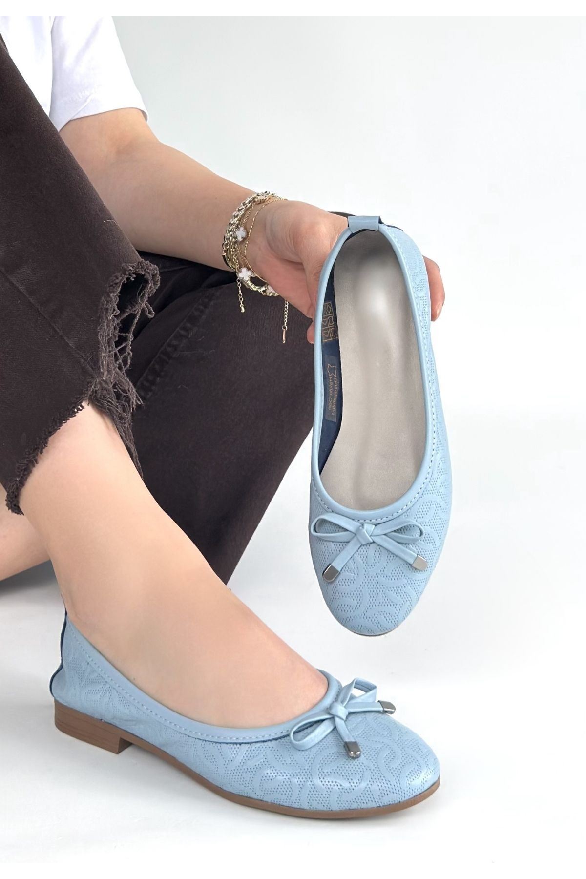 Jnues Mavi Deri Babet Ayakkabı