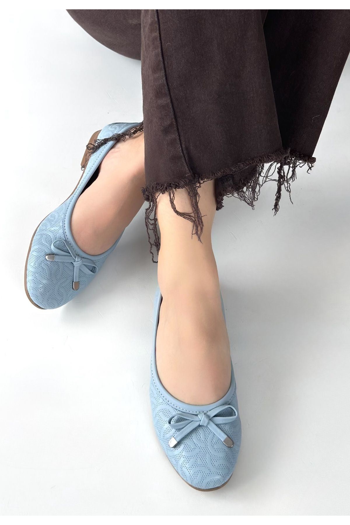 Jnues Mavi Deri Babet Ayakkabı