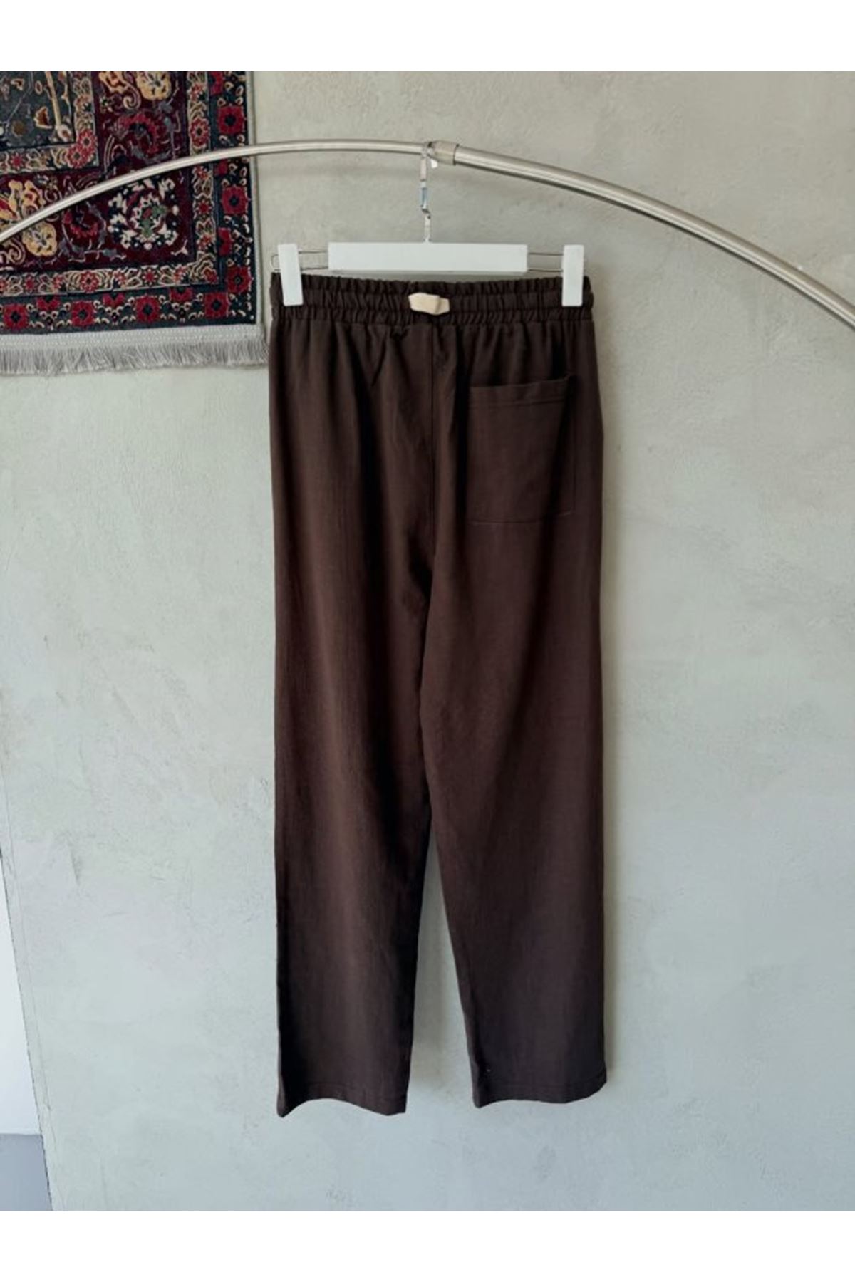 Erkek İthal Yıkamalı Keten Pantolon