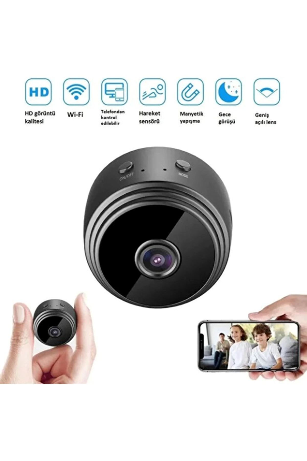 Mini HD Wi-Fi Güvenlik Kamerası
