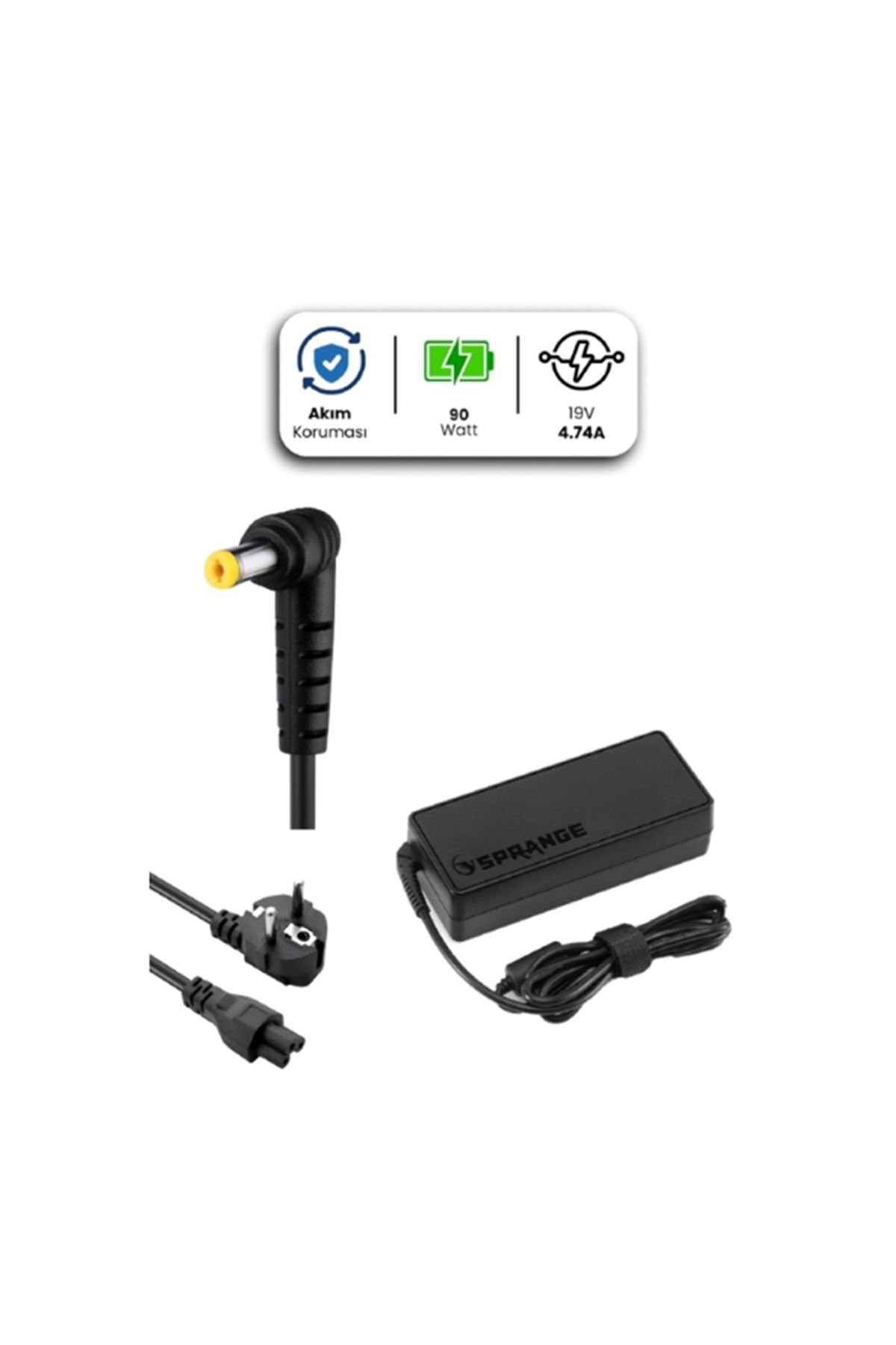 19V 4.74A 5.5 * 1.7mm 90W ACER İçin Laptop Adaptör