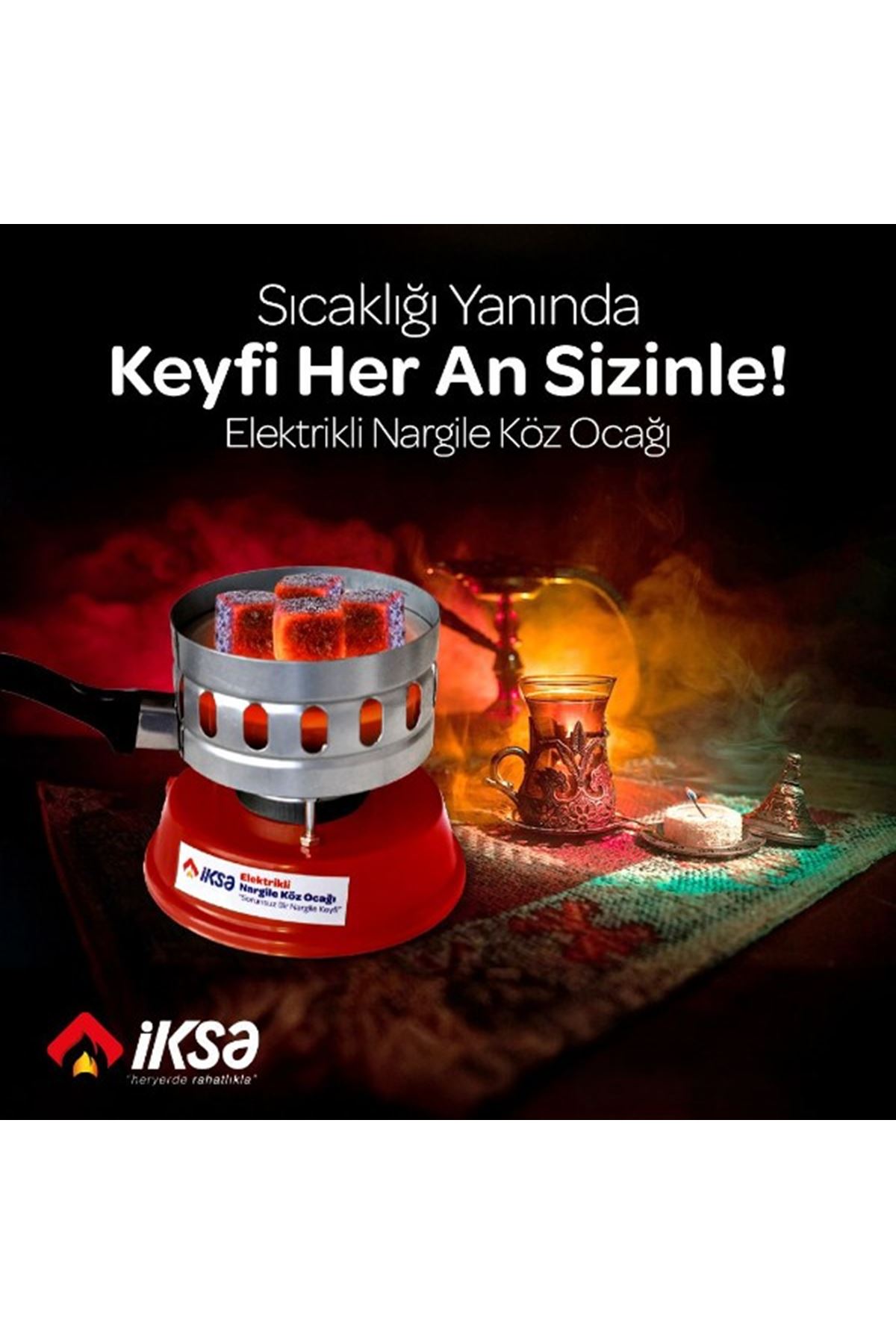 Yuvarlak Galvaniz Elektrikli Nargile Köz Ocağı