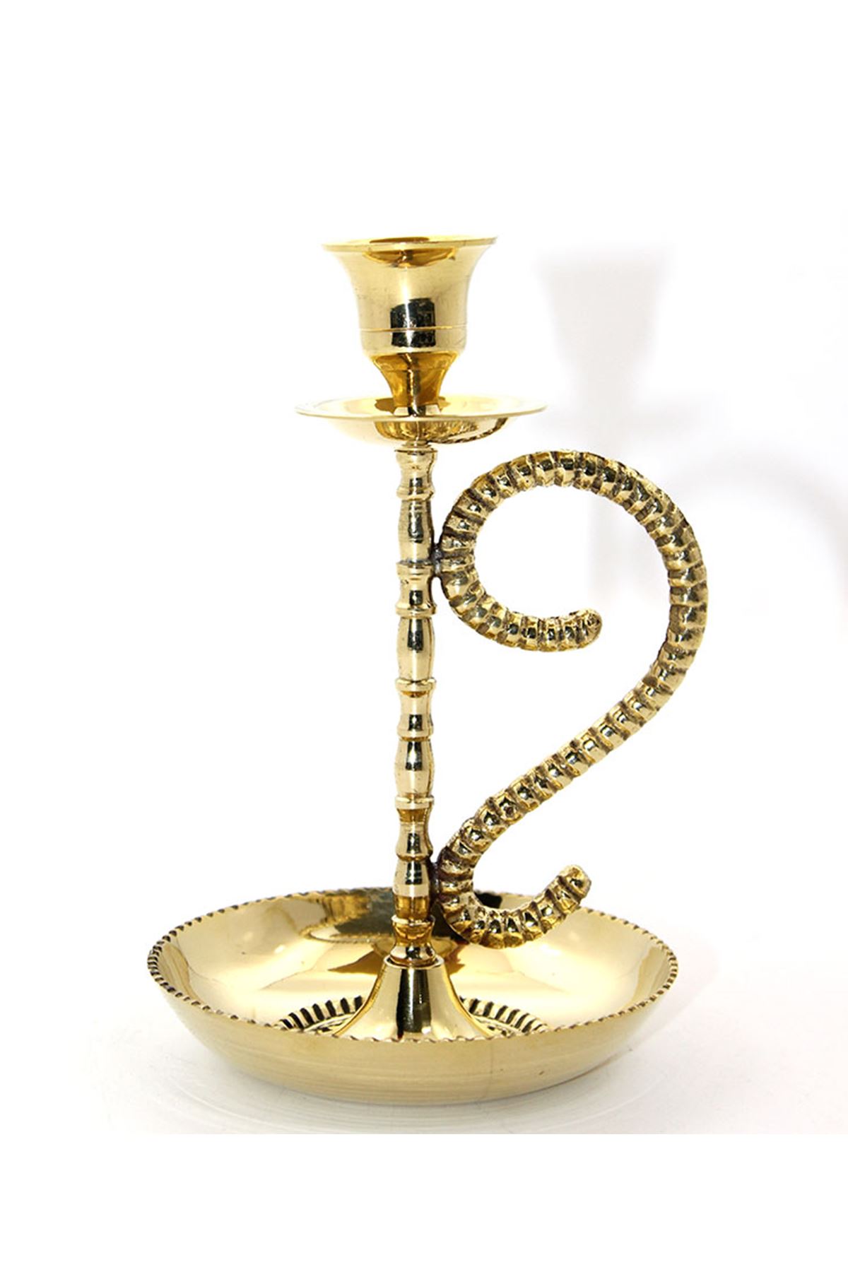Tekli Pirinç Şamdan Model 1