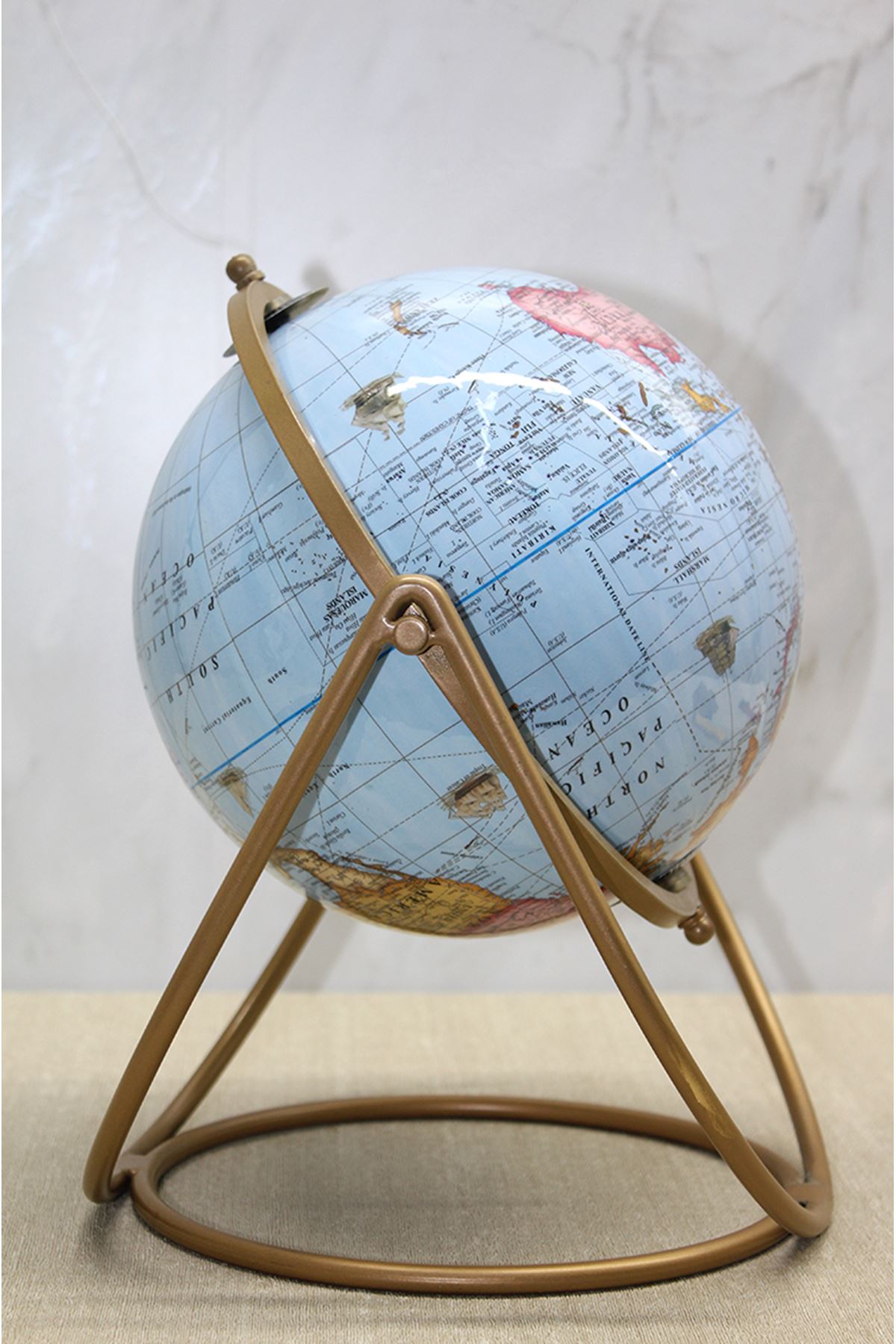 Dekoratif Metal Standlı Dünya Küre - Model 2