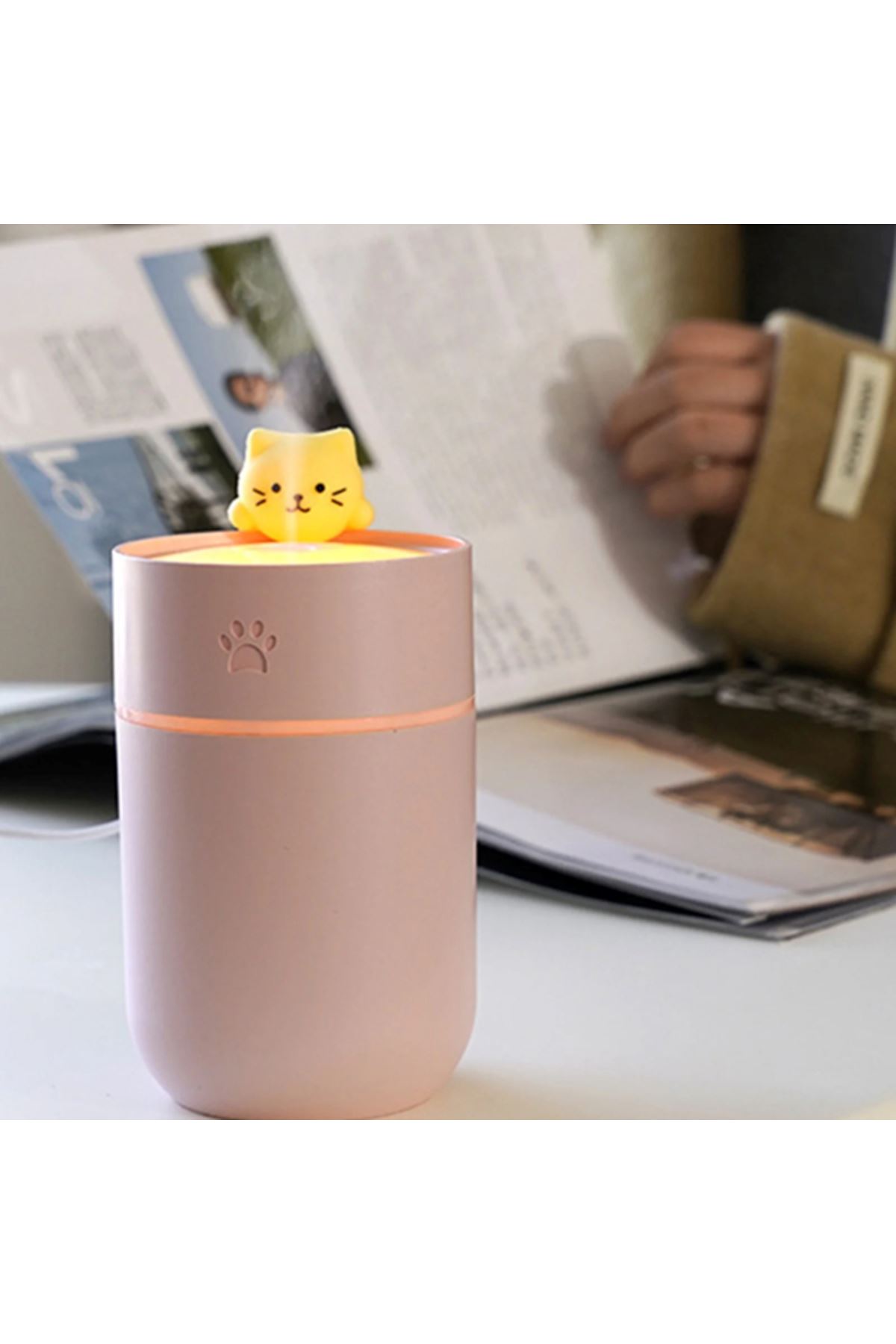 Isınan Kedi Mini USB Sessiz Hava Nemlendiricisi