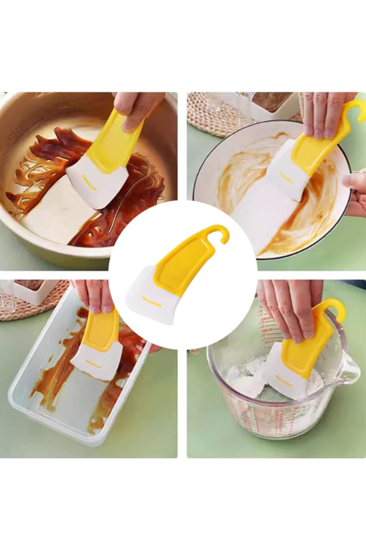 Silikon Uçlu Bulaşık Temizleme Kazıyıcı Spatula