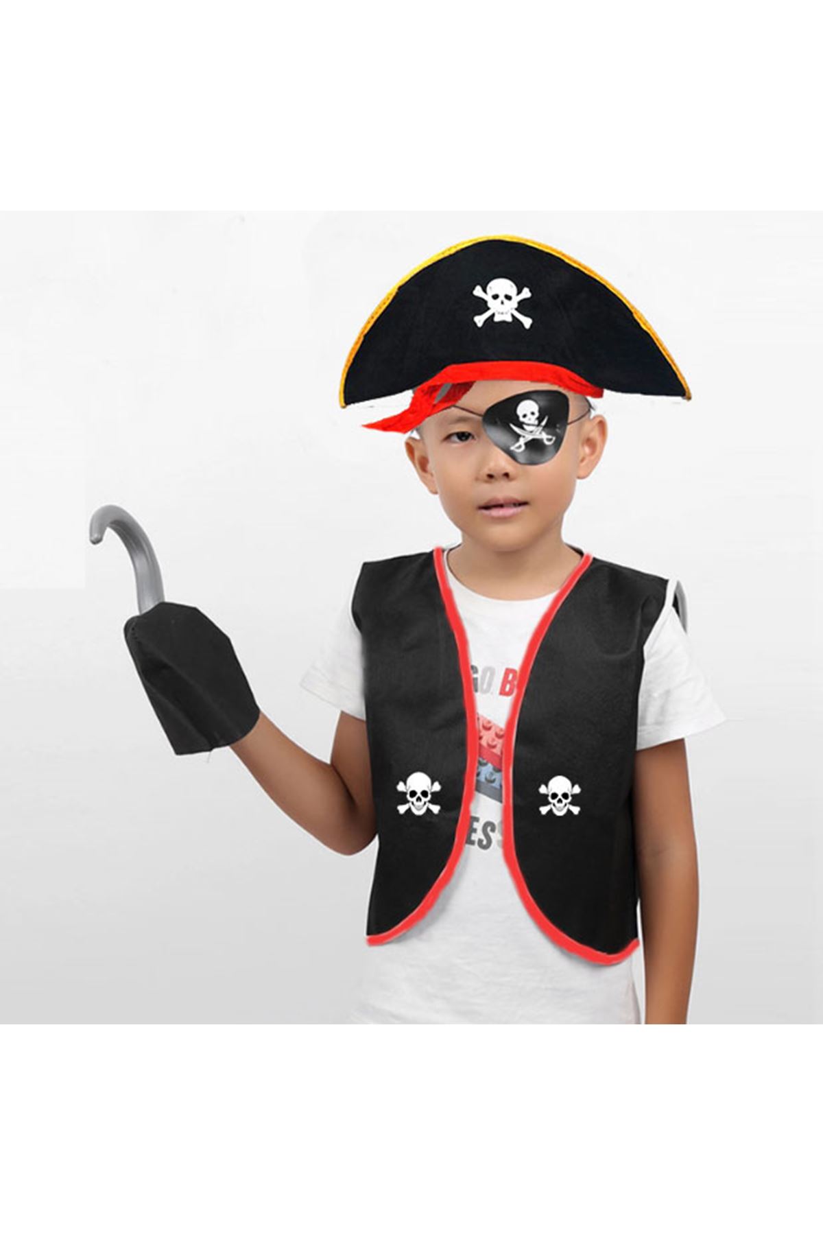 Korsan Kostüm Seti Çocuk Boy 4-6 Yaş