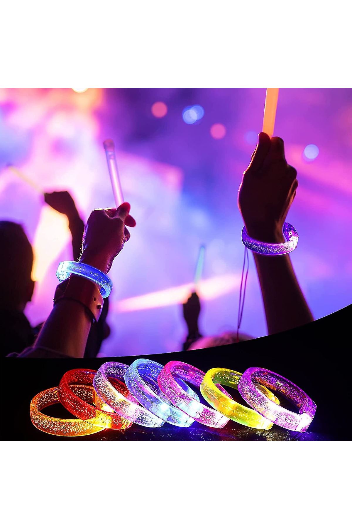 LED Işıklı Pilli Bileklik