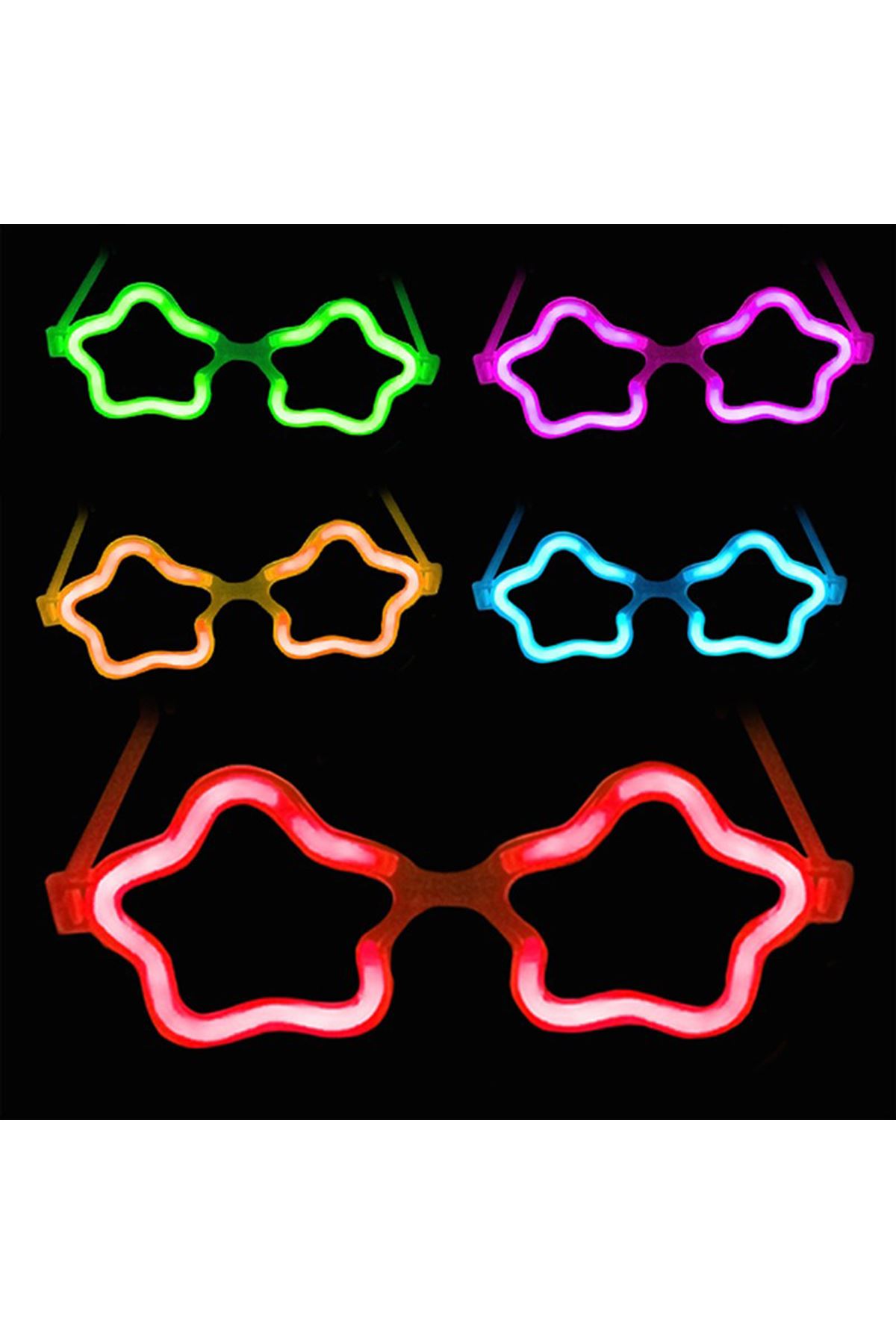 Yıldız Glow Partisi Gözlüğü - 12 Adet