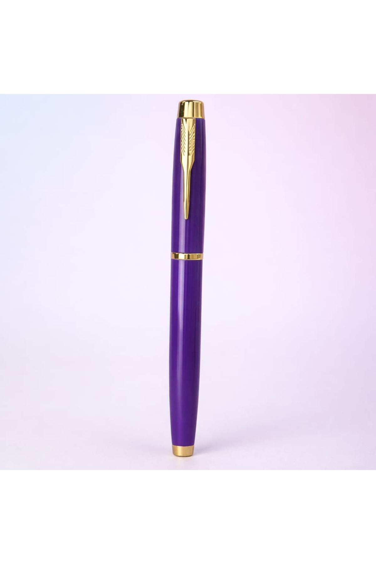Premium Mor Metal Roller Kalem