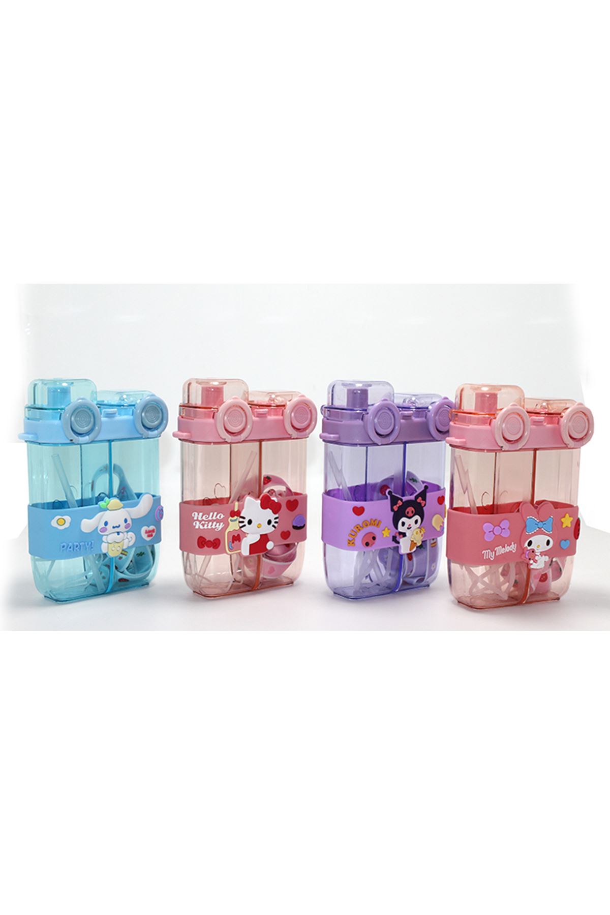My Melody Çift Bölmeli Pipetli Suluk