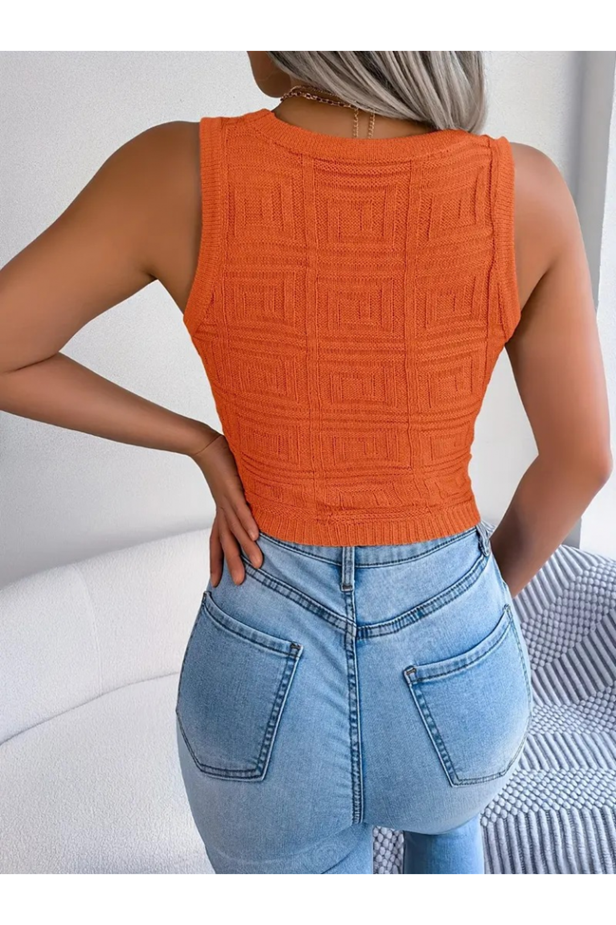 Kadın Askılı Bisiklet Yaka Güpüs Dekolteli Triko Crop Bluz