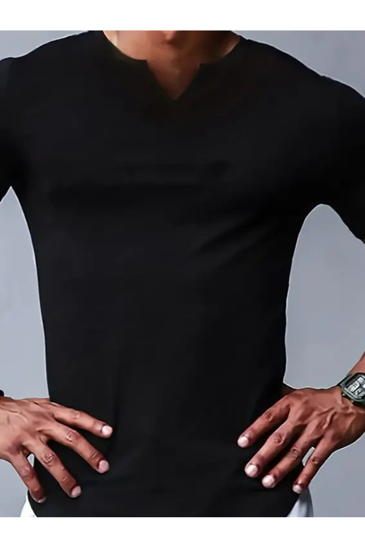 Erkek Kısa Kollu V Yaka Süprem T-shirt