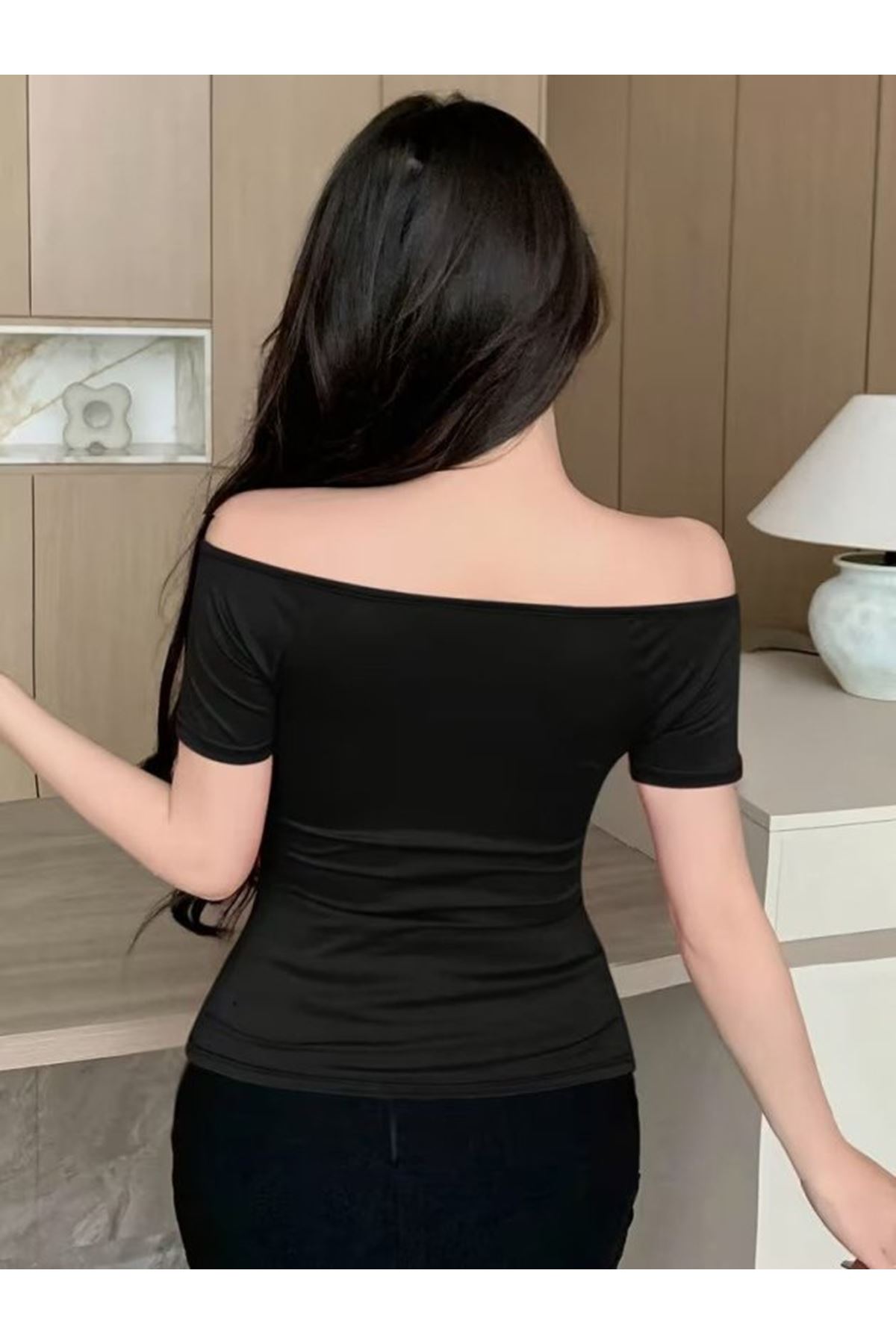 Kadın Kısa Kollu Kruvaze Yakalı Sandy Bluz