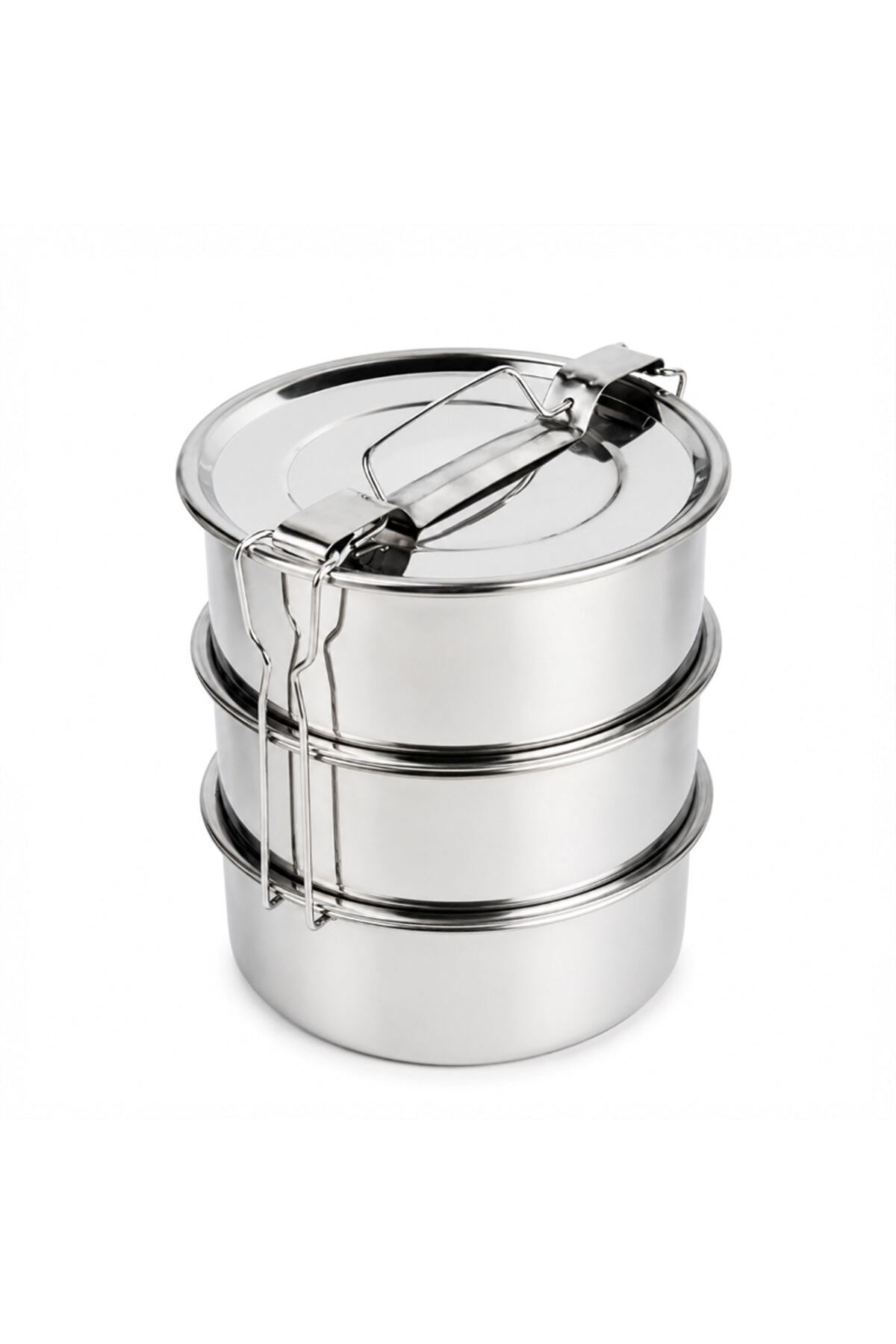3'lü Metal Sefer Tası - Paslanmaz Çelik - 16 cm