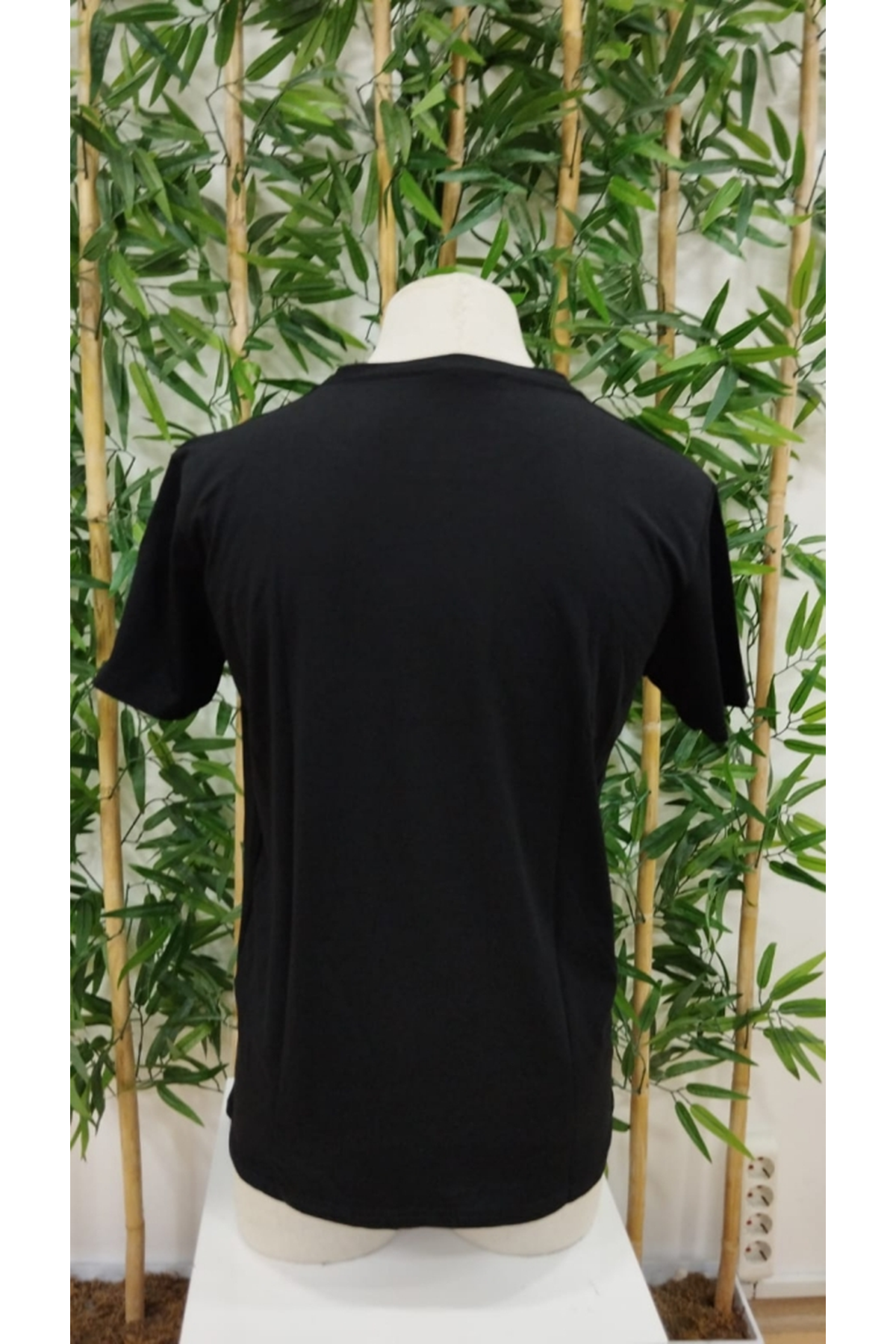 Erkek Bisiklet Yaka Kedi Baskılı Süprem T-shirt