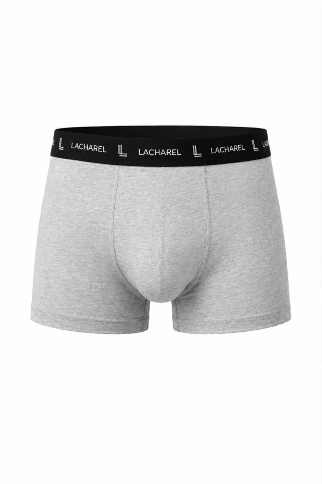 Erkek Likralı Pamuklu Nefes Alan Penye Boxer 3lü Paket - Gri