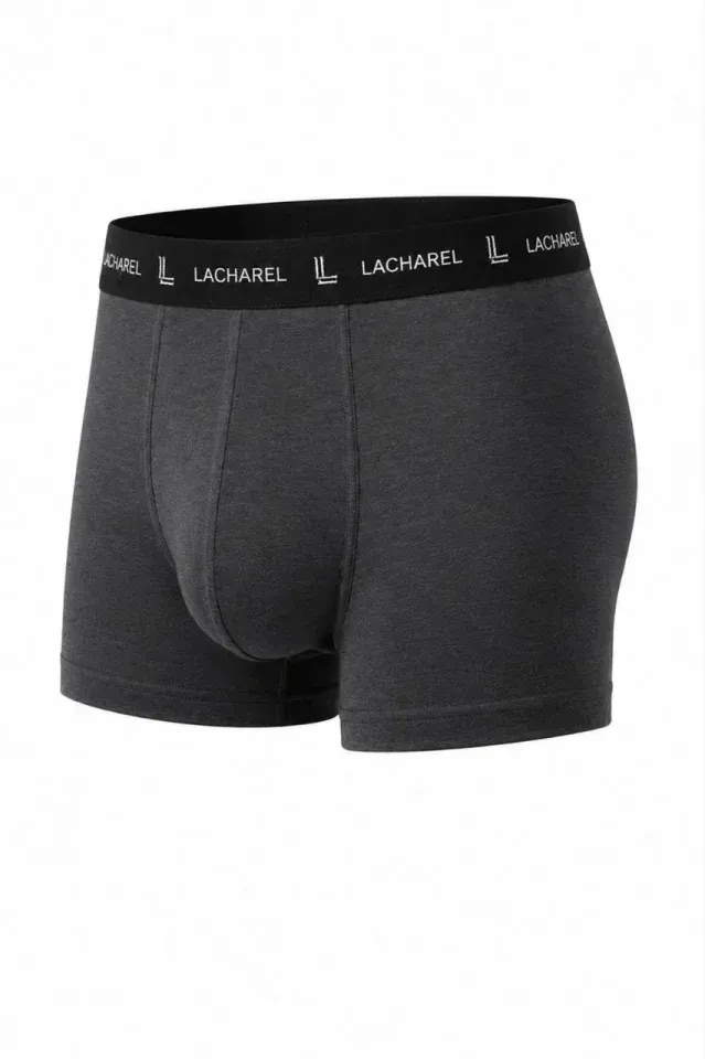 Erkek Likralı Pamuklu Nefes Alan Penye Boxer 3lü Paket - Siyah - Gri - Füme
