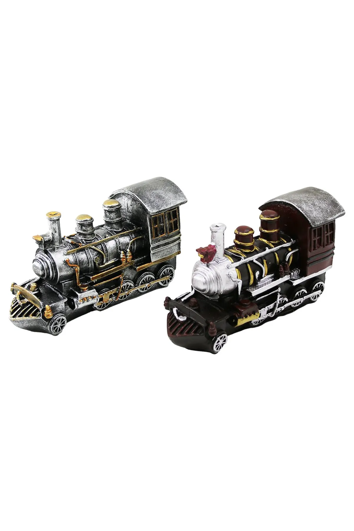 Nostaljik Lokomotiv Tren Tasarımlı Biblo Kumbara - Vintage Görünümlü - Dekoratif