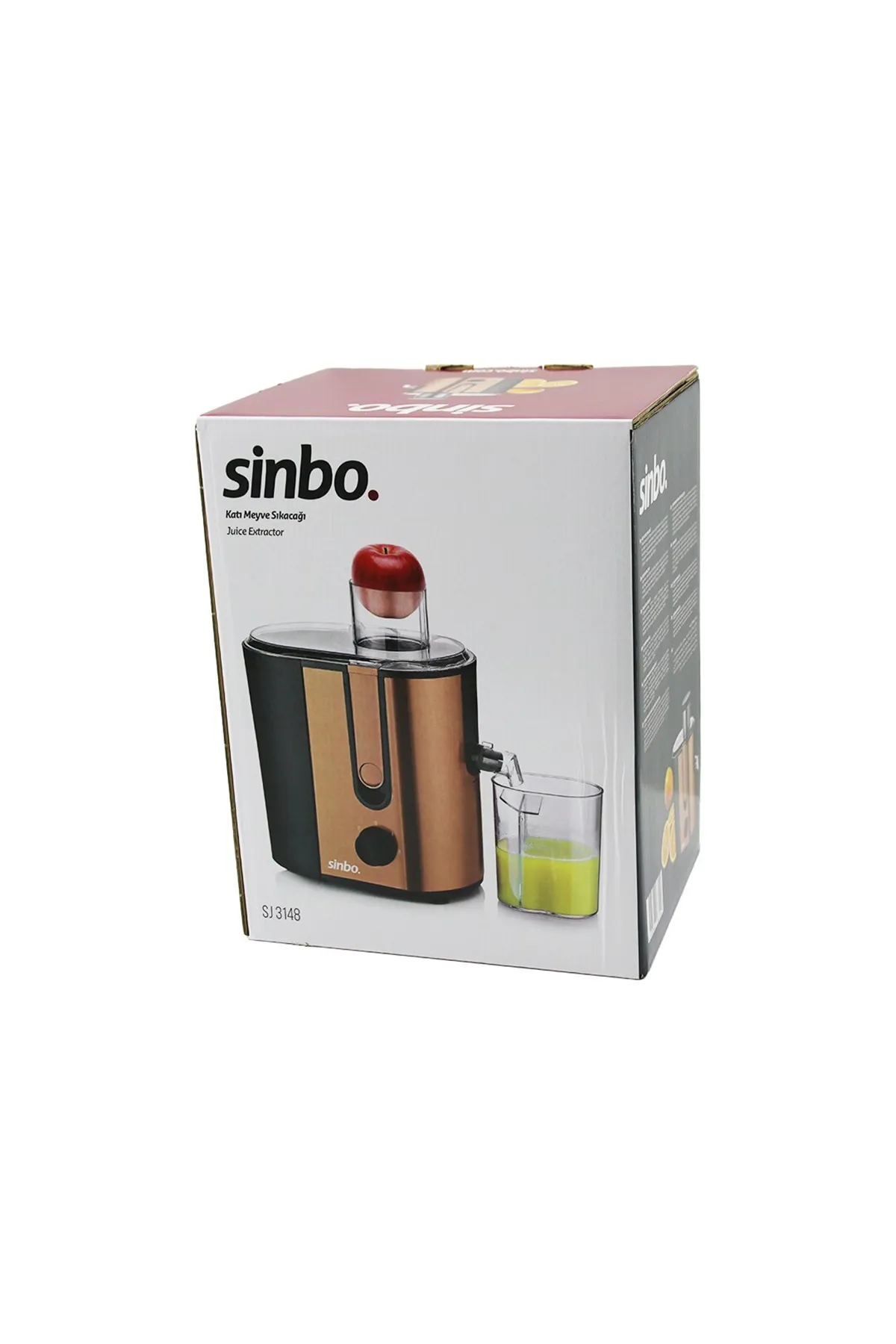 Sinbo Katı Meyve Sıkacağı - Elektrikli - Rose Gold - 450 ml Meyve Suyu Haznesi
