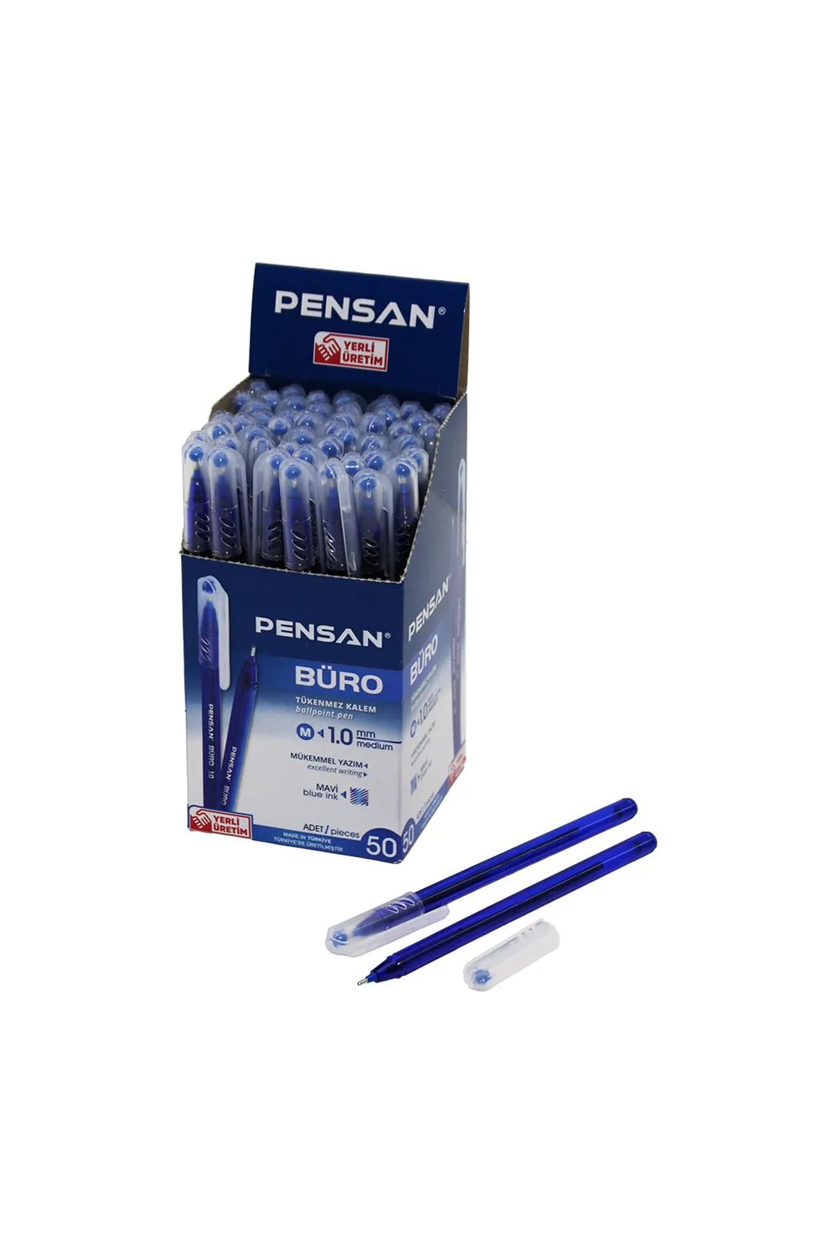 Tükenmez Kalem - Mavi Renk - 1.0 mm Medium Uç