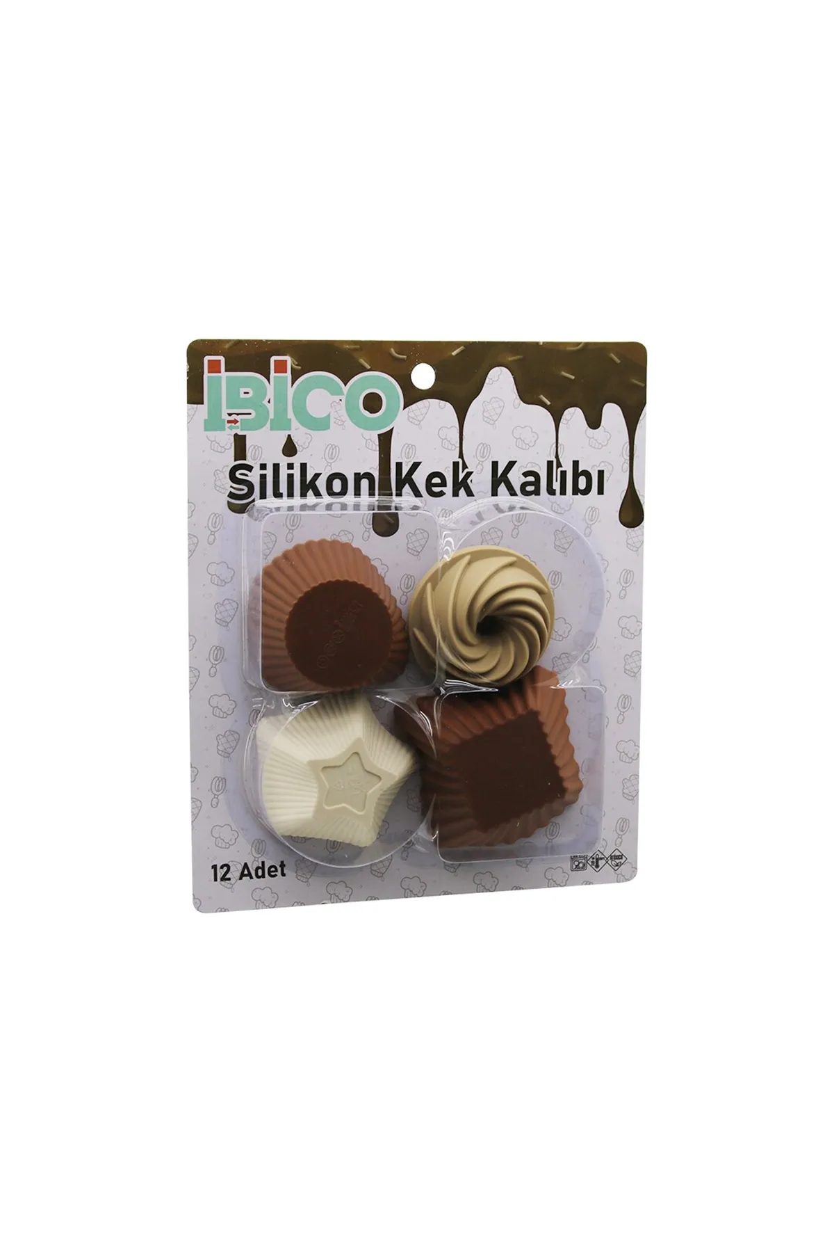 Muffin Kek Kalıbı Seti - 12'li Paket - Karışık Şekilli Set
