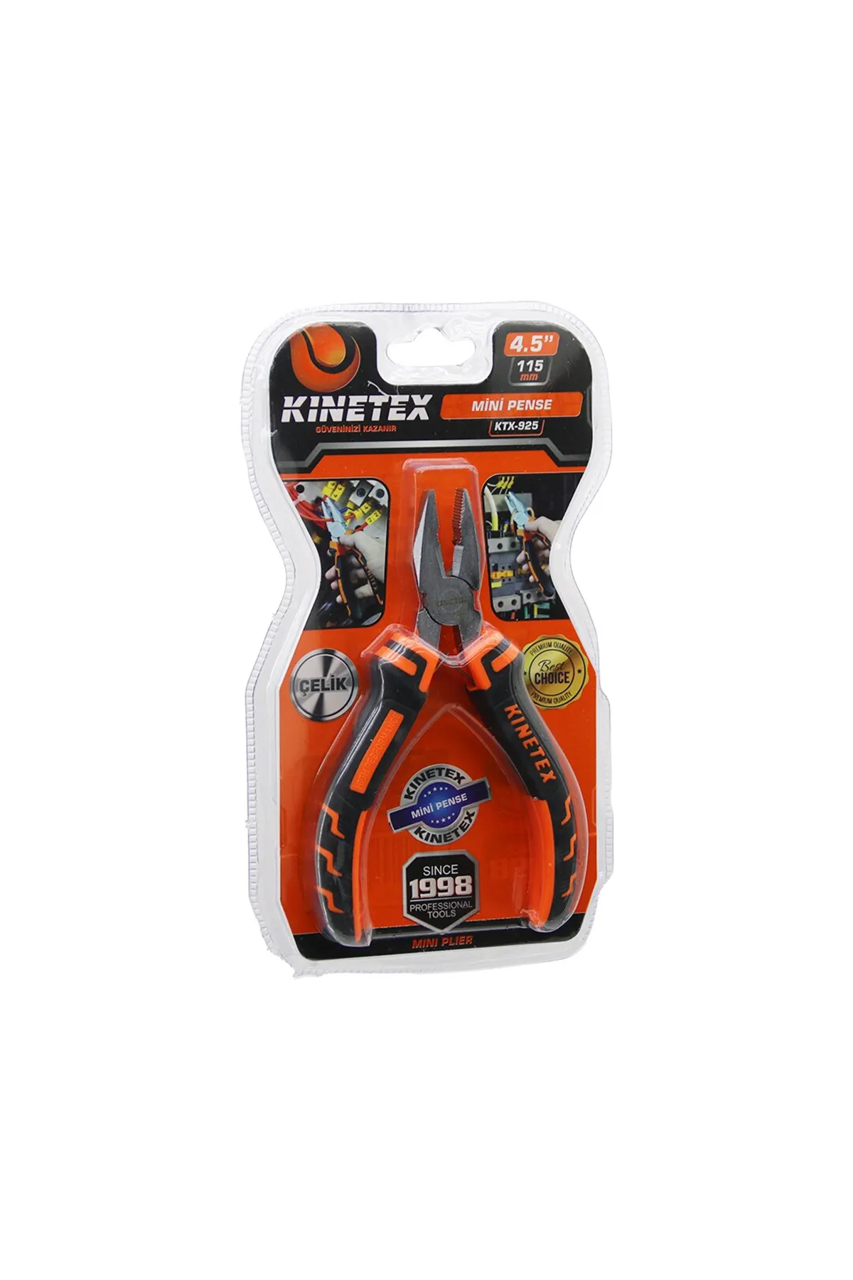 Mini Çelik Pense - 4.5 İnç - 115 mm - Yaylı