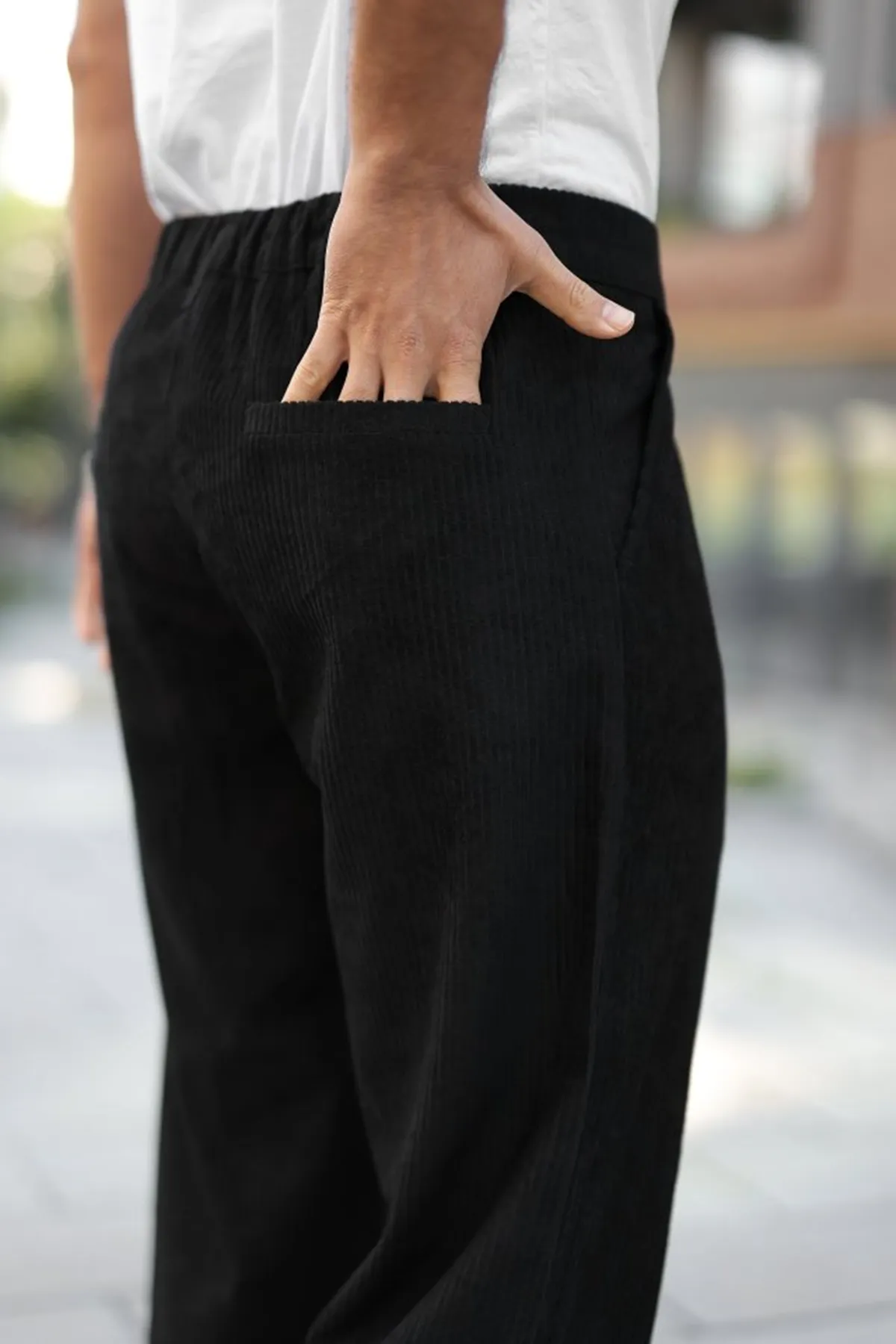 Erkek Kadife Baggy Pantolon