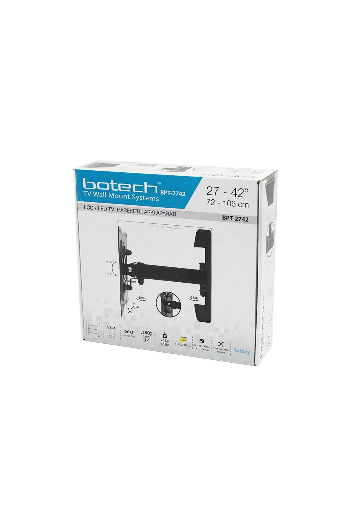 Hareketli TV Askı Aparatı - 27-42 İnç - 72-106 cm - LCD LED TV Uyumlu