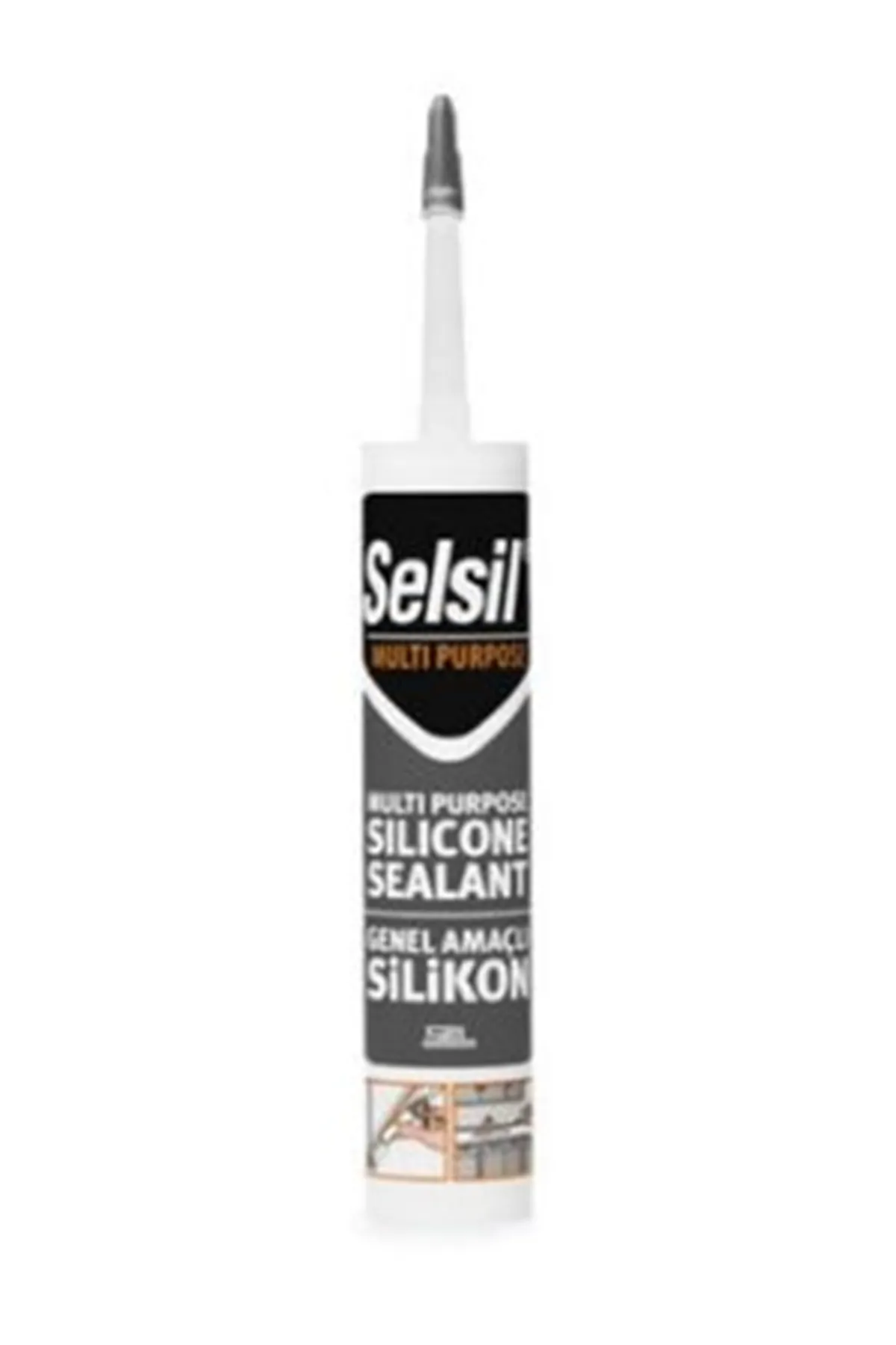 Siyah Universal Silikon - 280 gr - Dolgu Silikonu