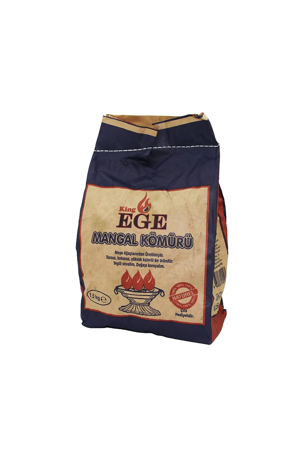 1.5 kg Mangal Kömürü - Çıra Hediyeli - Meşe Kömürü