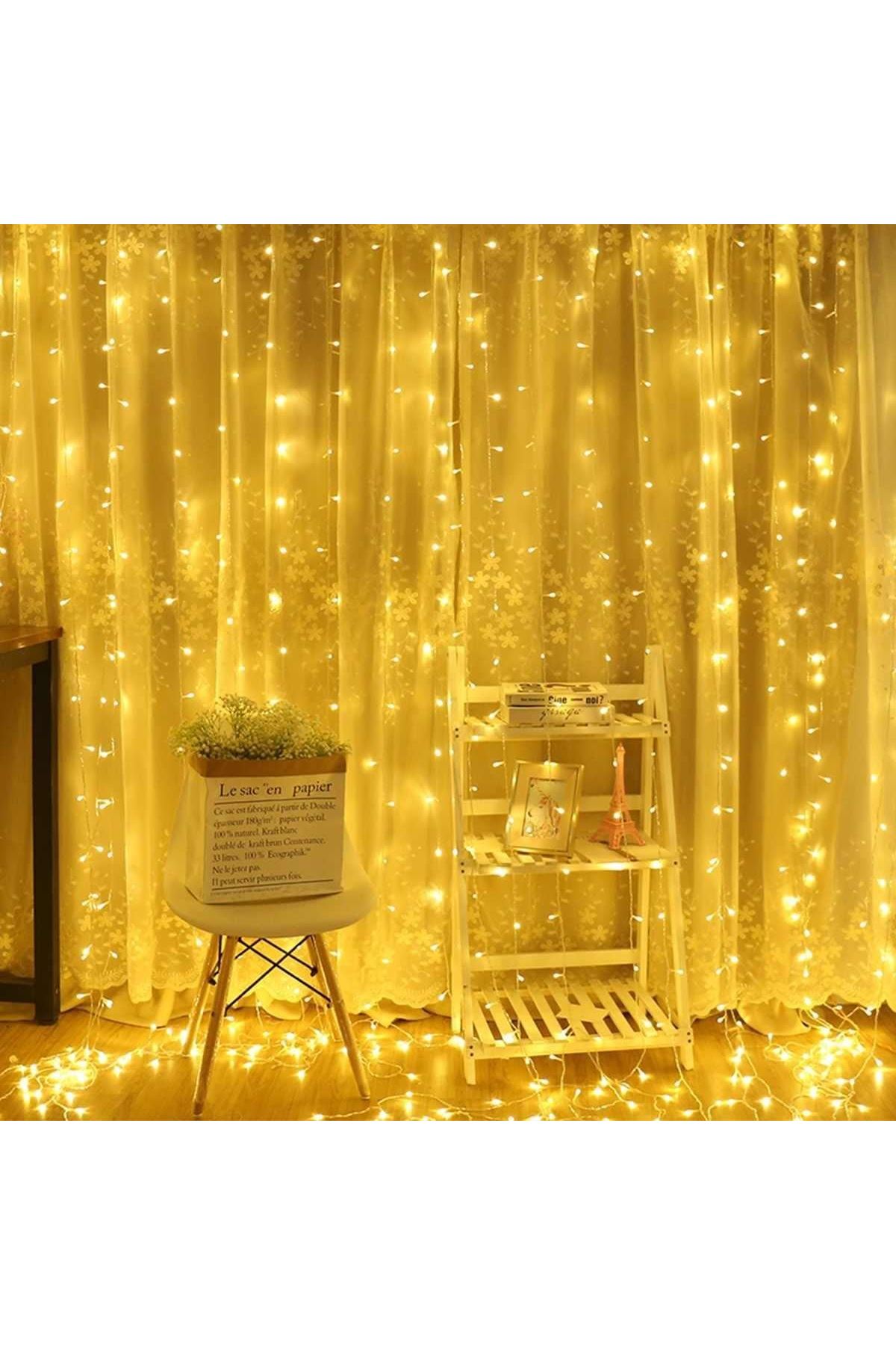 TBL Dekor® 2x2 Metre 320 Led 8 Fonskiyonlu Dekoratif Led Günışığı Perde