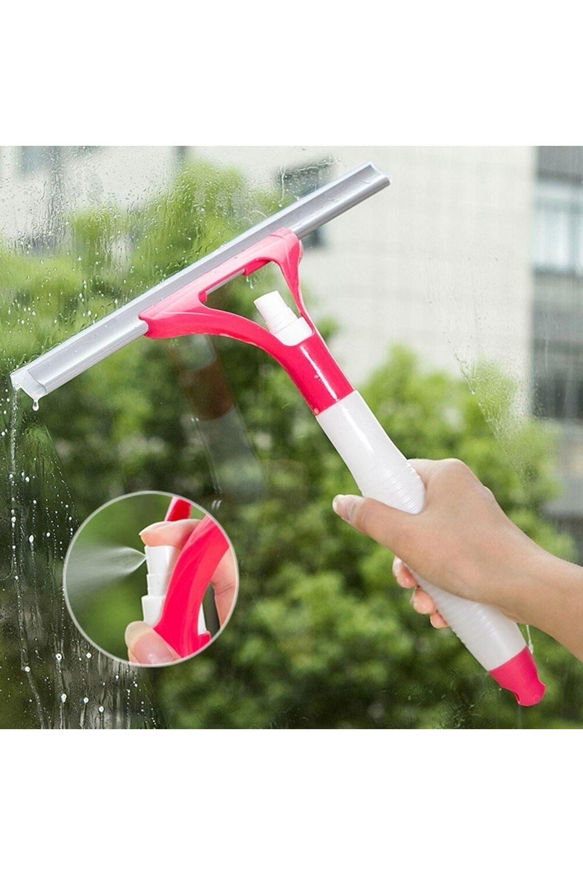 TBL Dekor® Pratik Spreyli Cam Sil Pencere Ayna Tezgah Duşakabin Temizleyici Püskürtmeli Silme Aparatı