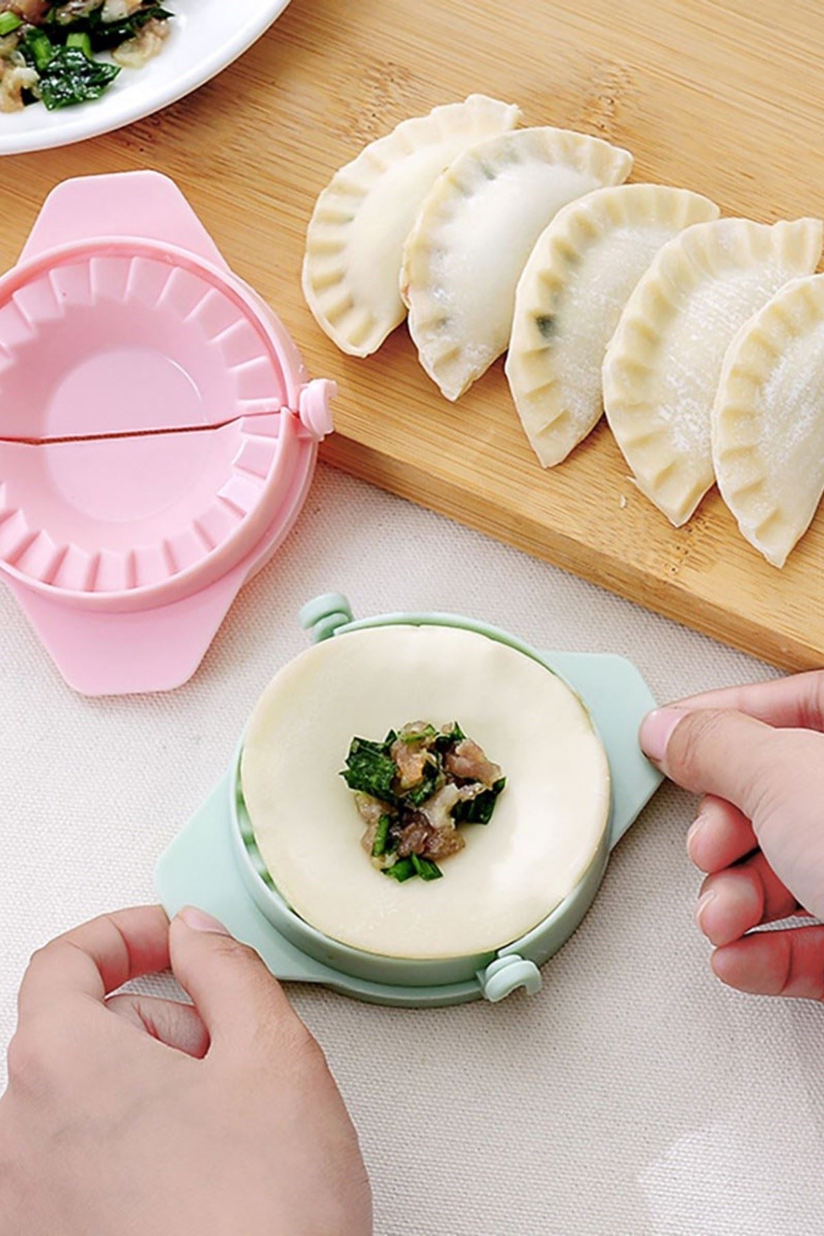 TBL Dekor® 3lü Çiğ börek kurabiye Hamur İşi Ravioli Kesme Kalıbı Aparatı