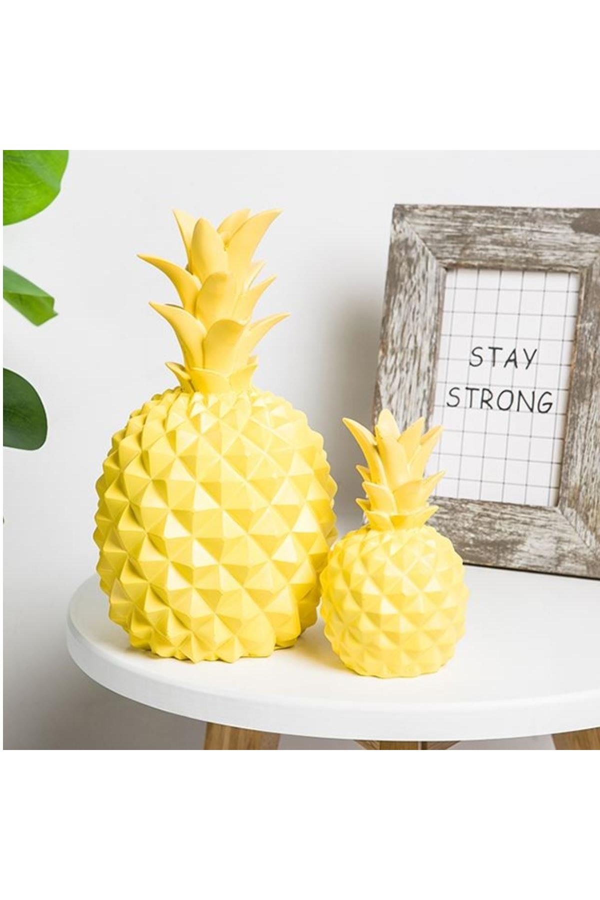 TBL Dekor® Ananas Şeklinde Desenli Büyük Boy Pilli Masa ve Gece Lambası
