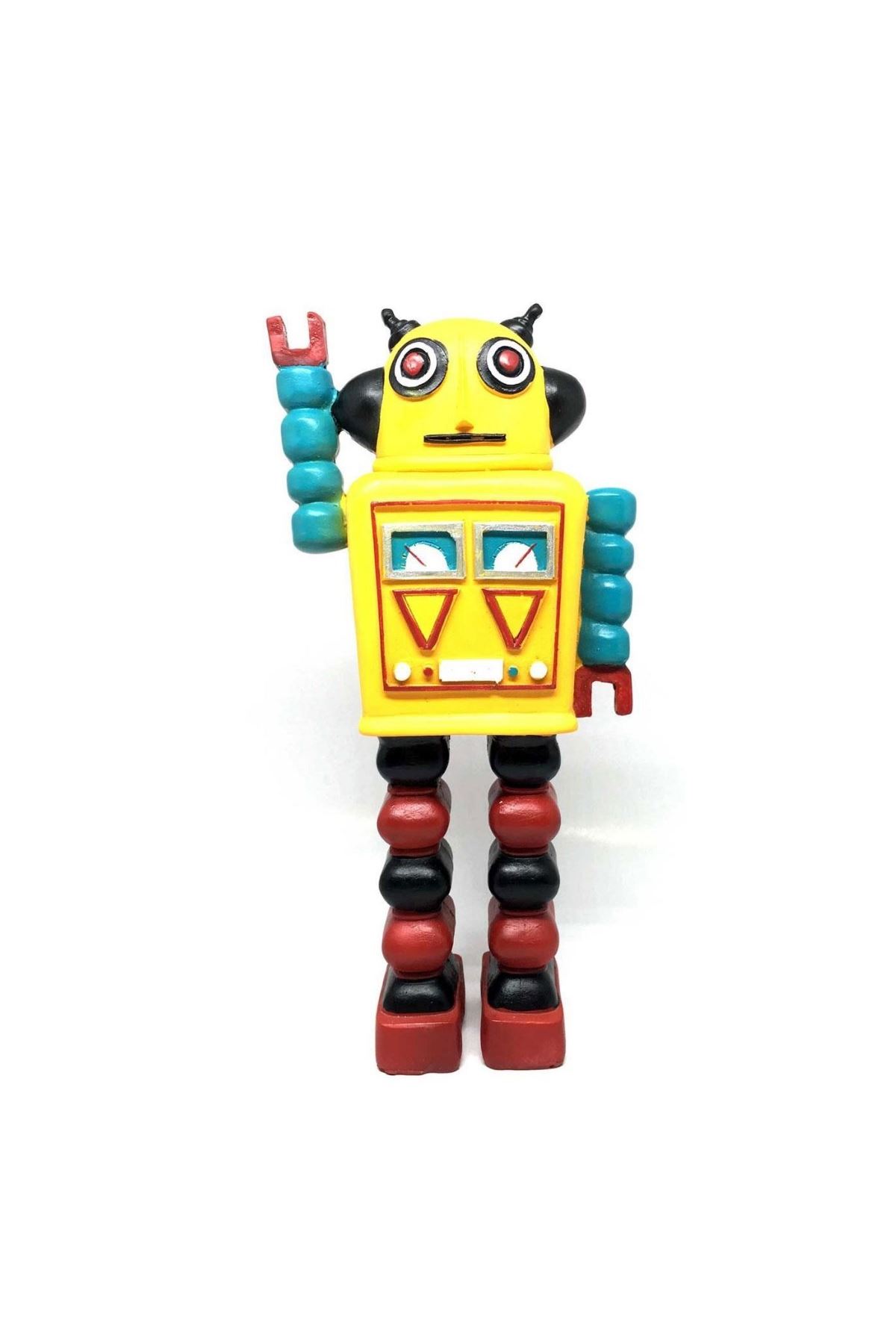 TBL Dekor® Decotown Nostaljik Sevimli Uzaylı Robot Şeklinde Figür Biblo