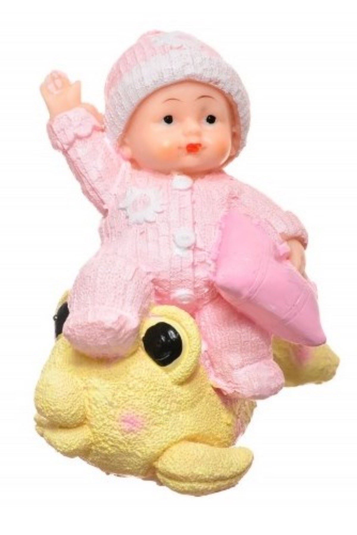 TBL Dekor® Decotown Hediyelik Sevimli Pembe Bebek Biblo Polyester Süs Eşyası