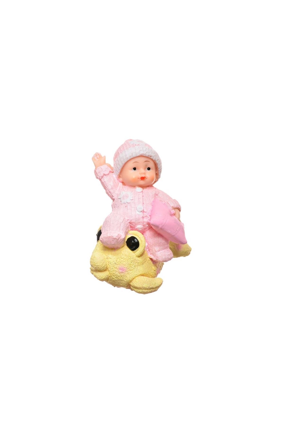 TBL Dekor® Decotown Hediyelik Sevimli Pembe Bebek Biblo Polyester Süs Eşyası