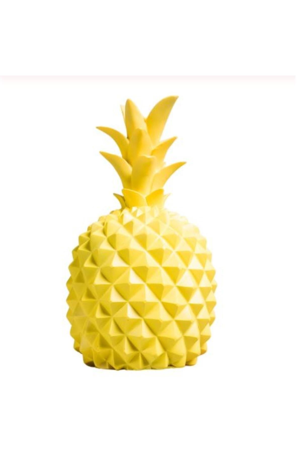 TBL Dekor® Ananas Şeklinde Desenli Büyük Boy Pilli Masa ve Gece Lambası